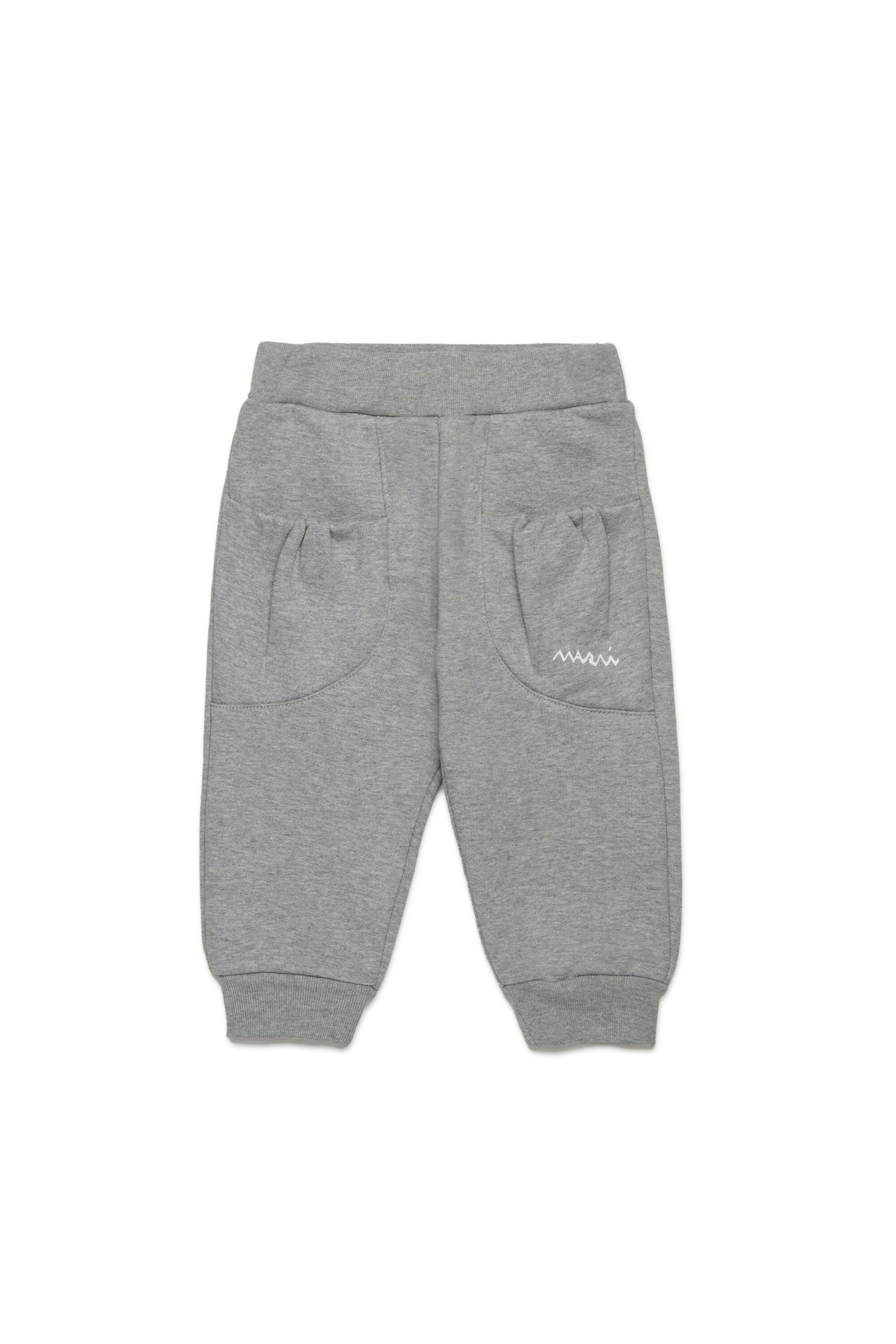Fleece jogger pants with ruffled pockets
