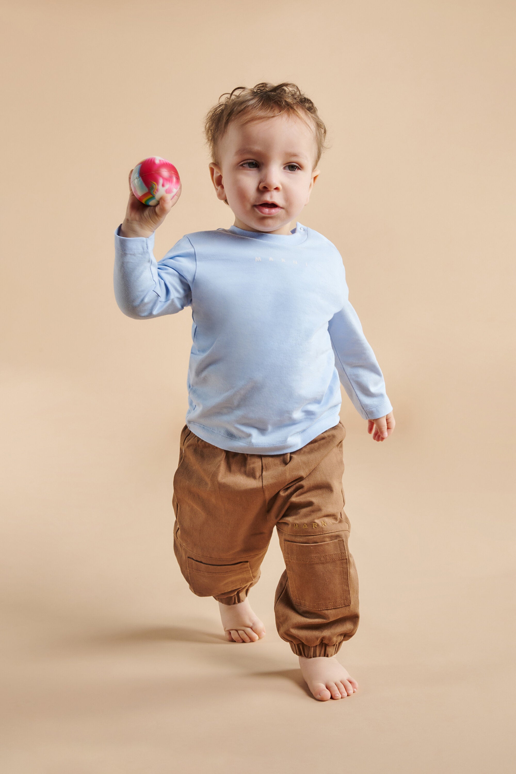 Gabardine pants with pockets