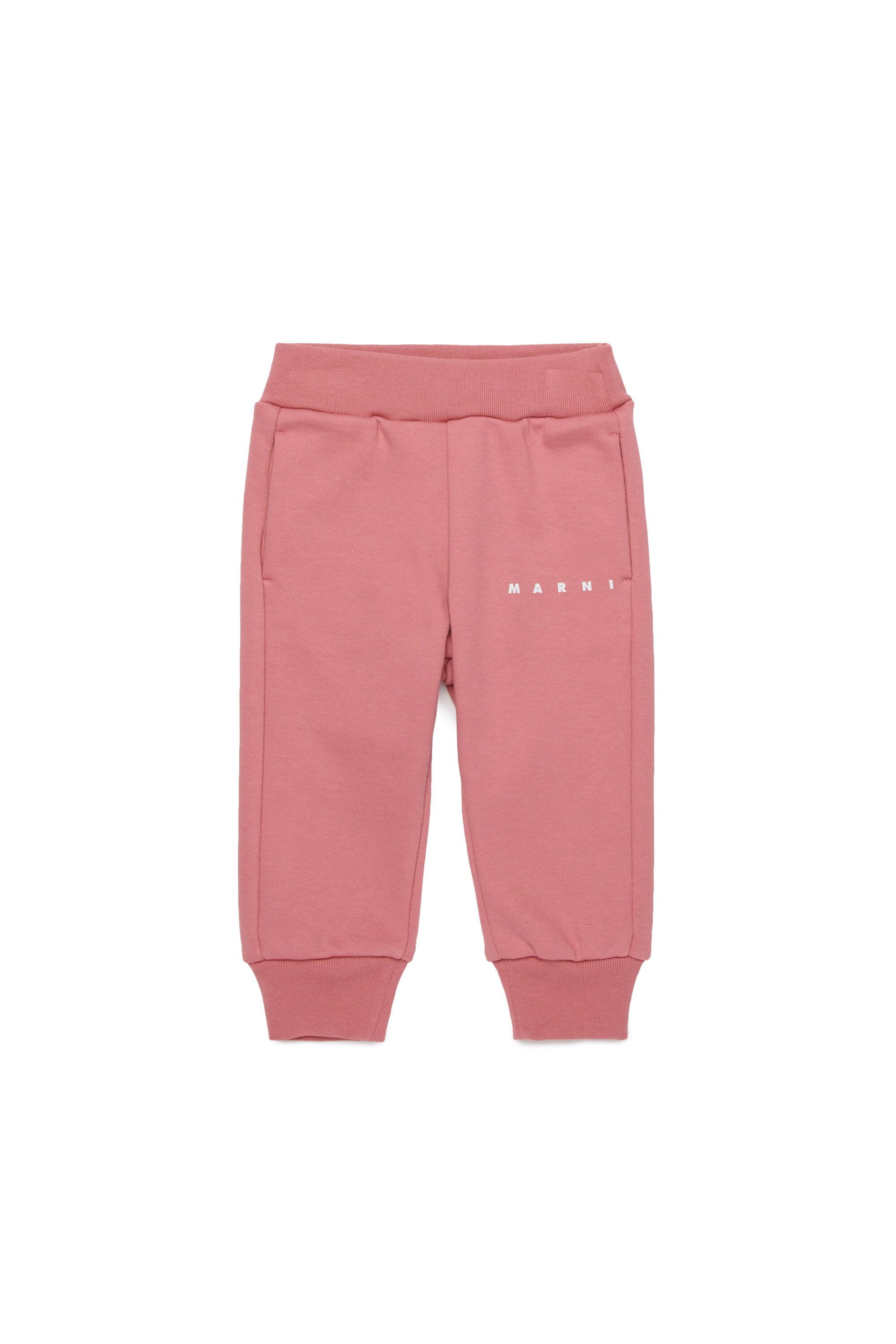 Fleece jogger pants with logo