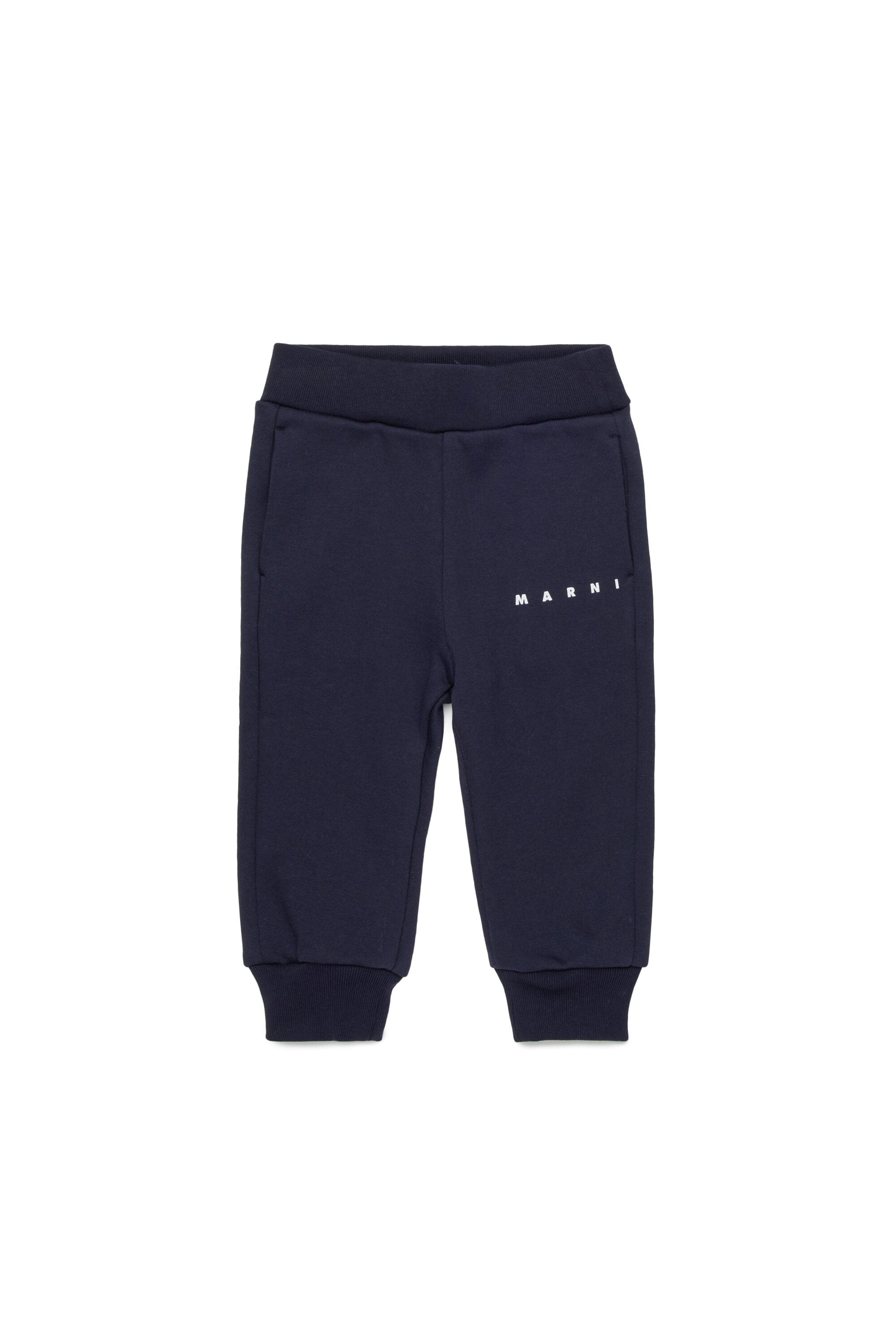 Fleece jogger pants with logo