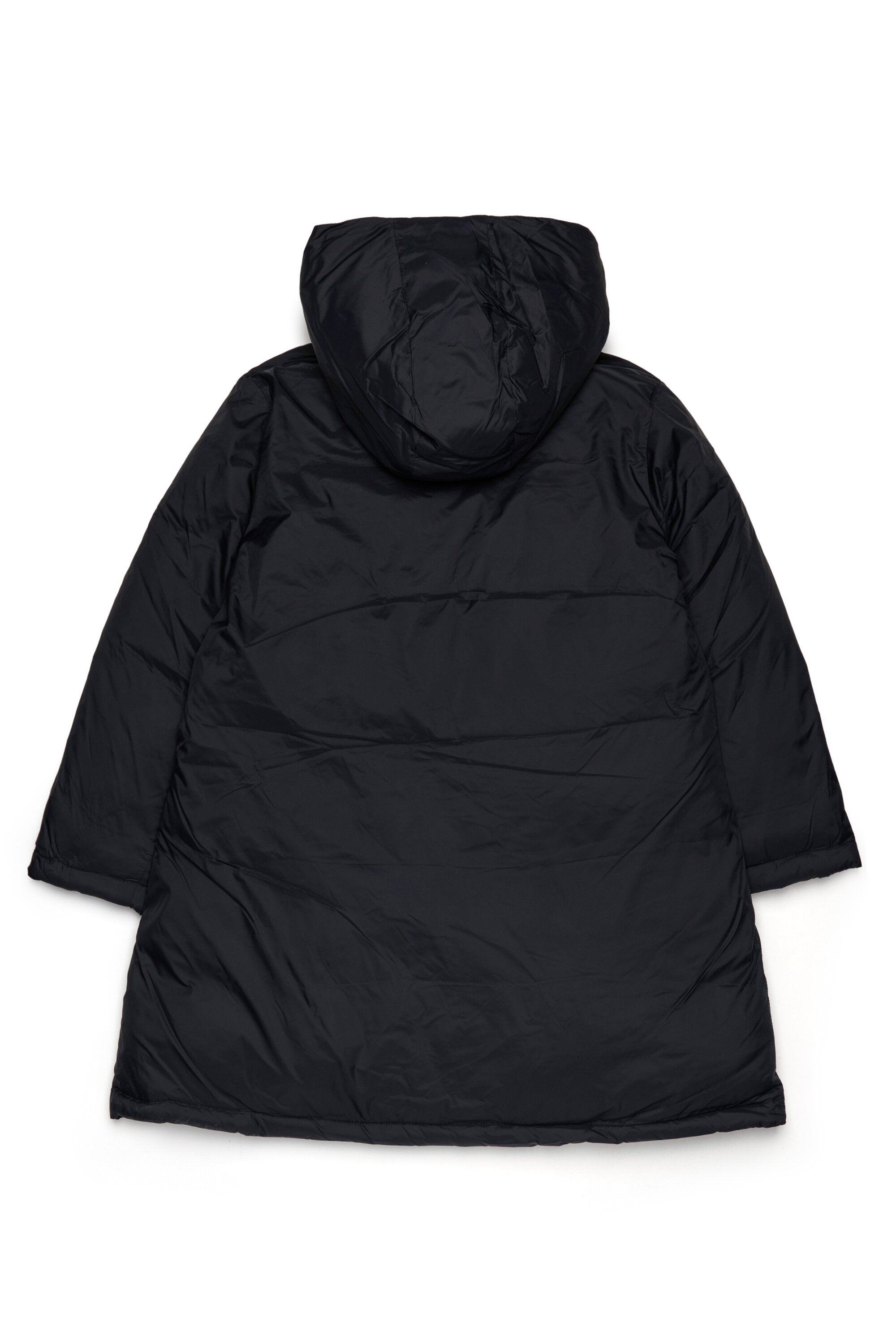 Long hooded padded jacket