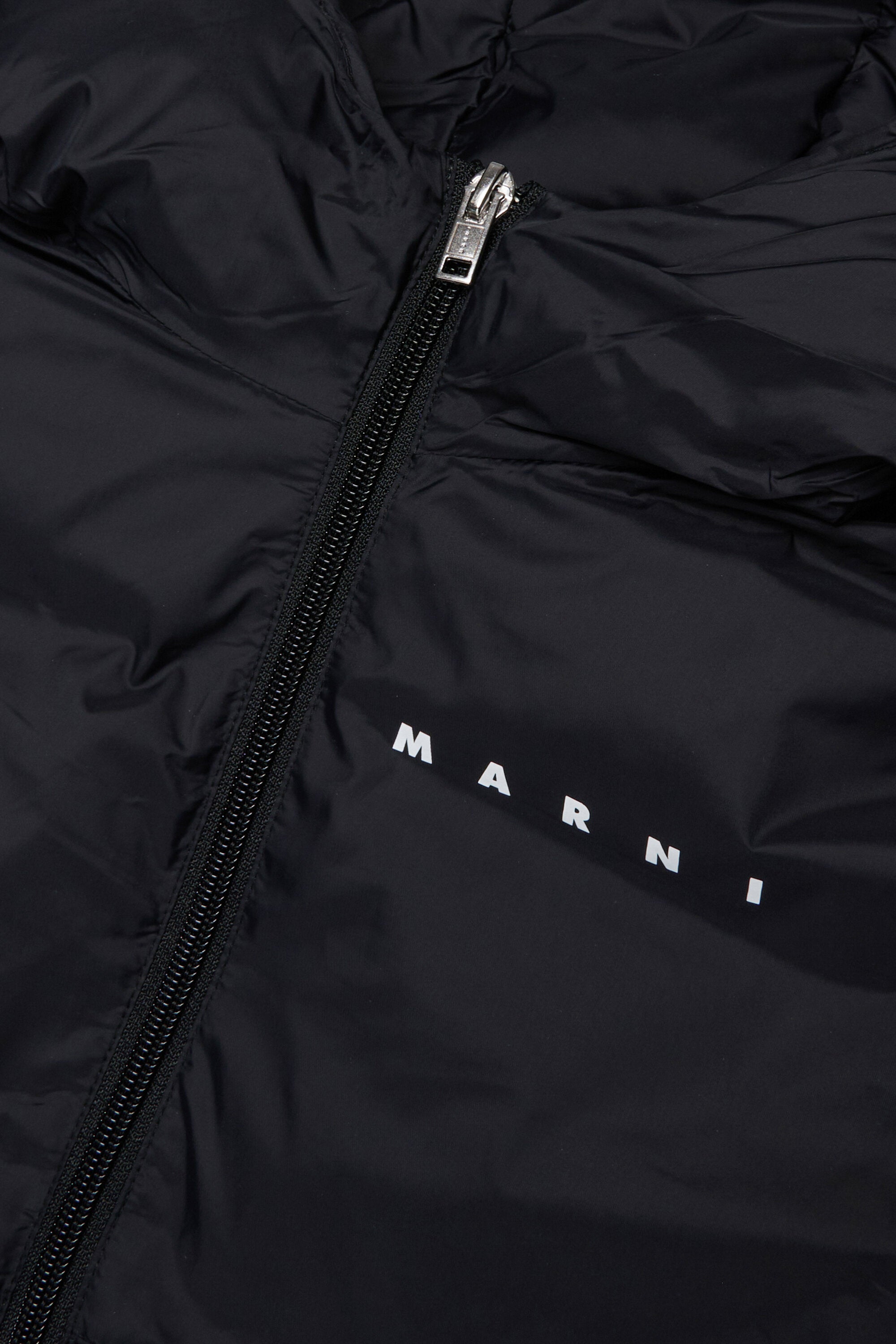 Long hooded padded jacket