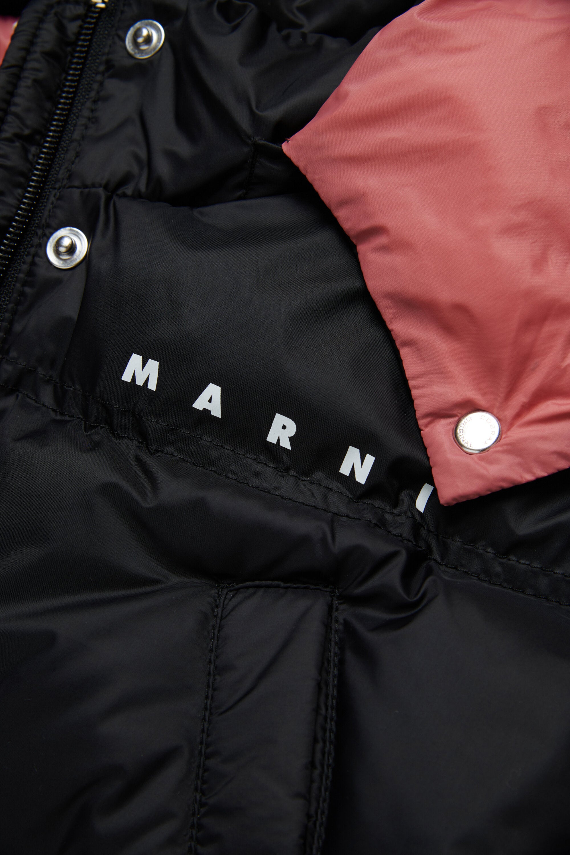 Cropped hooded padded jacket