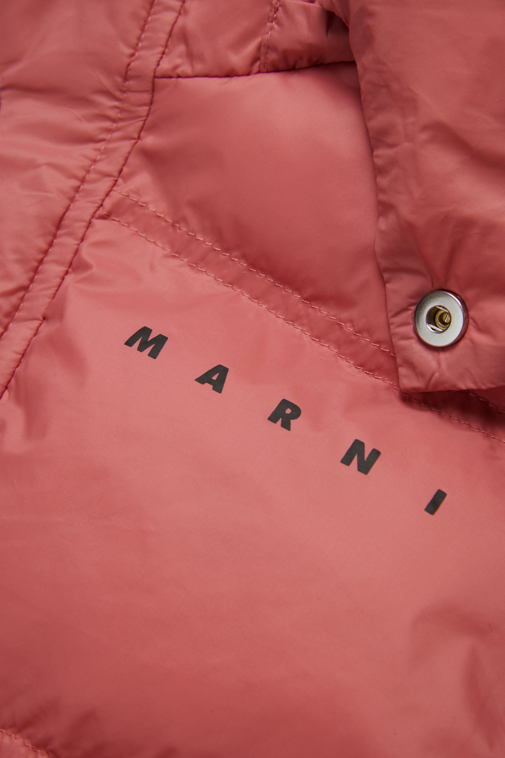 Hooded padded vest with logo