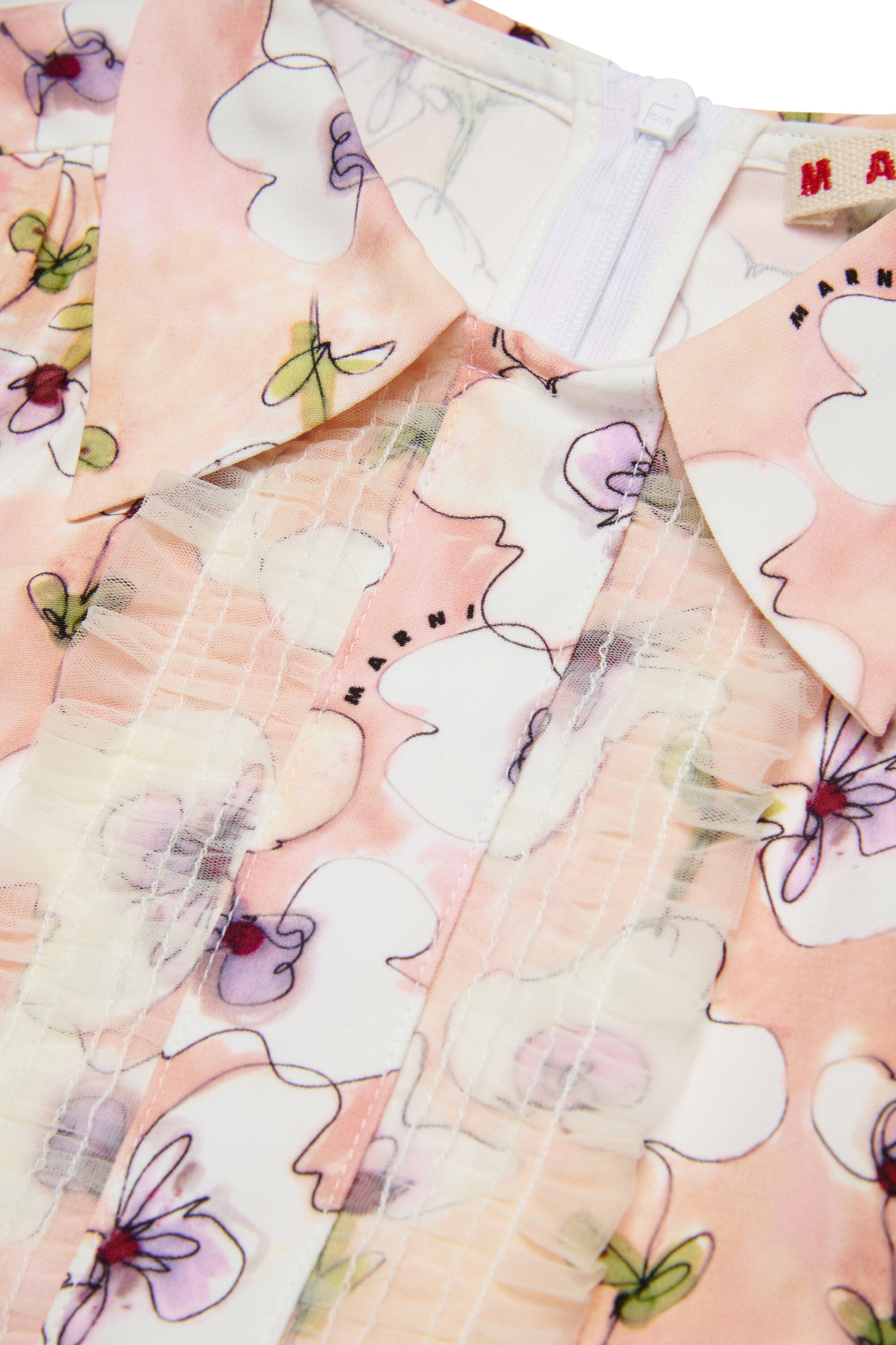 Monet allover satin mini dress