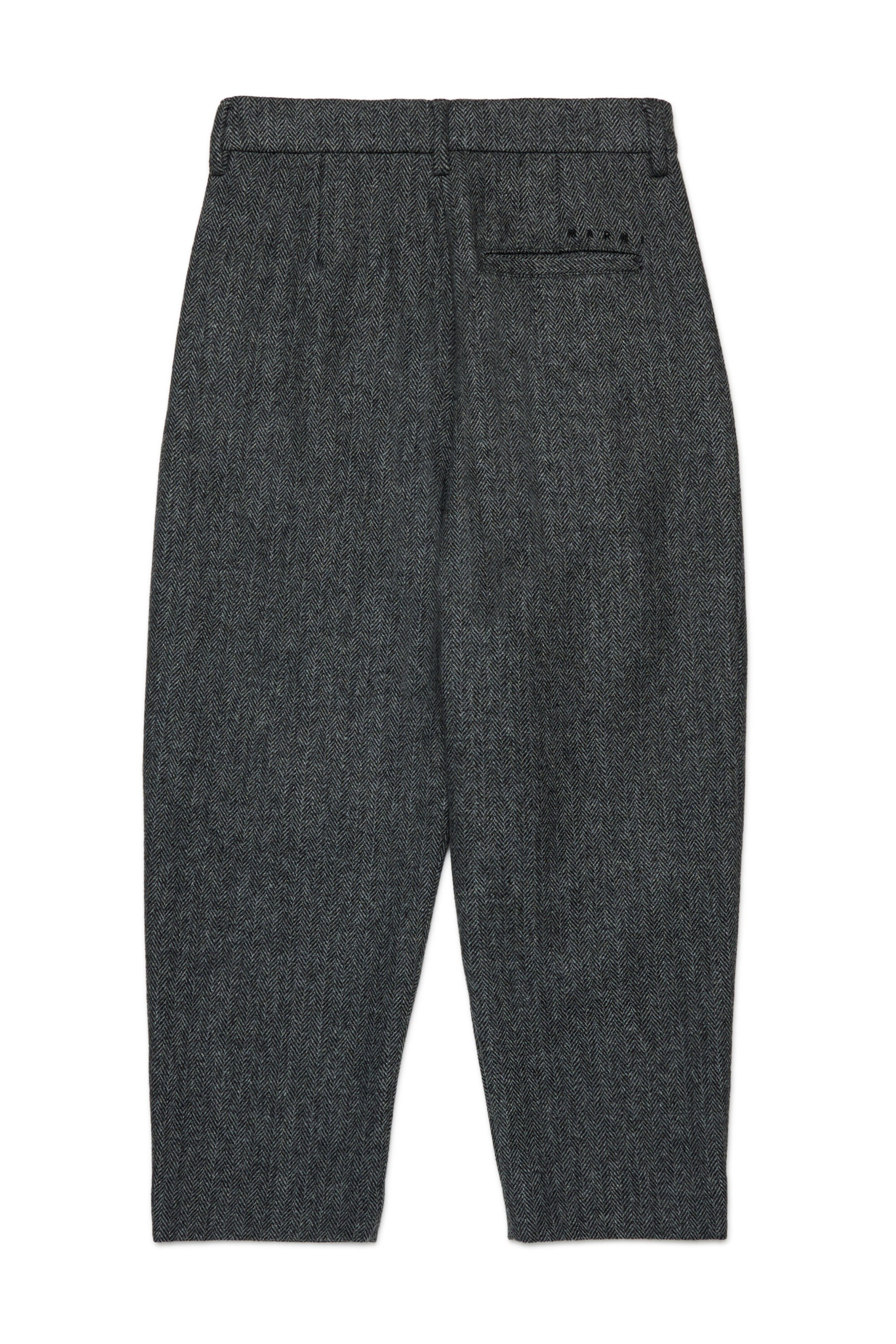 Herringbone wool blend pants