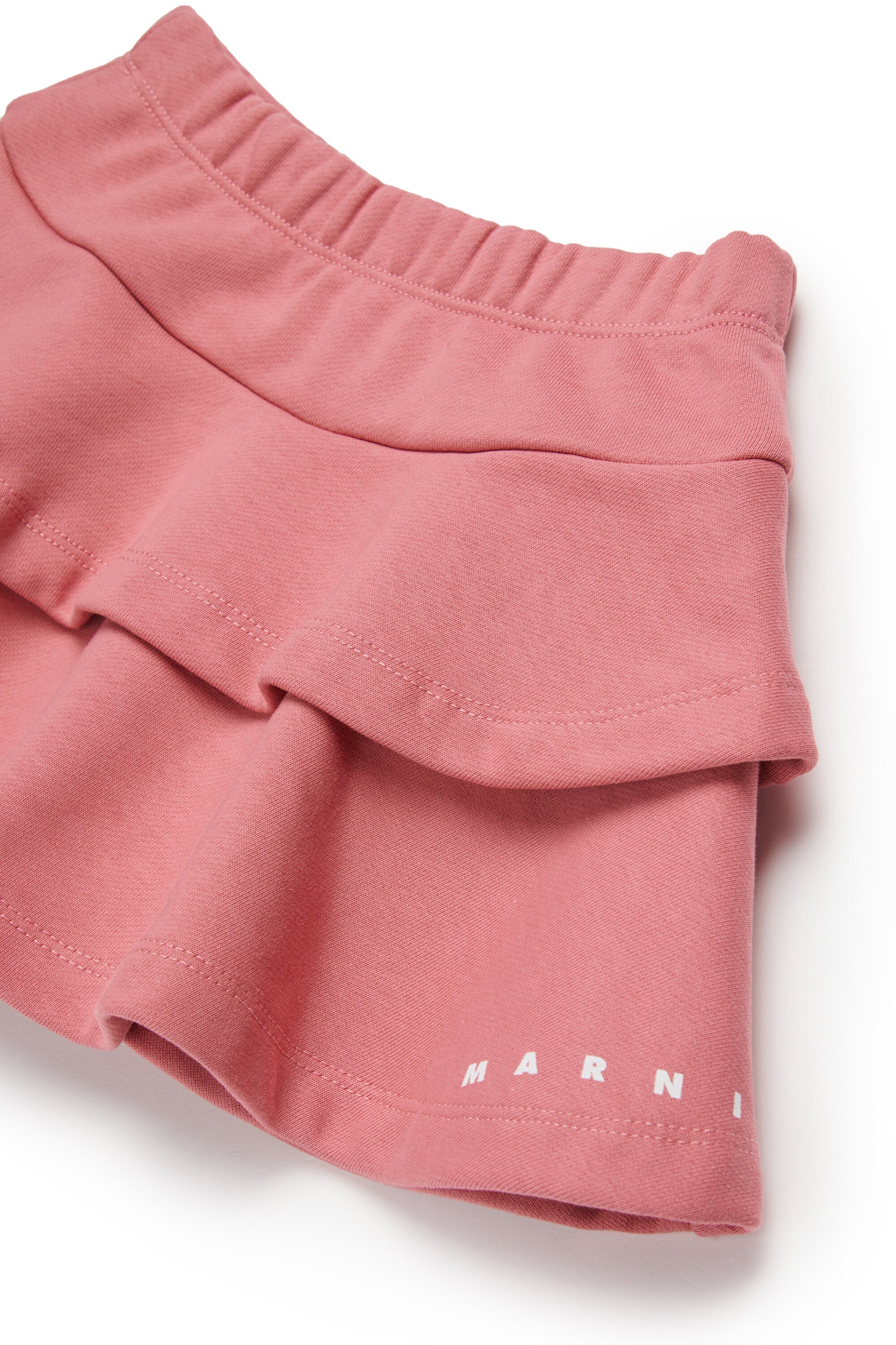 Fleece short flounced skirt