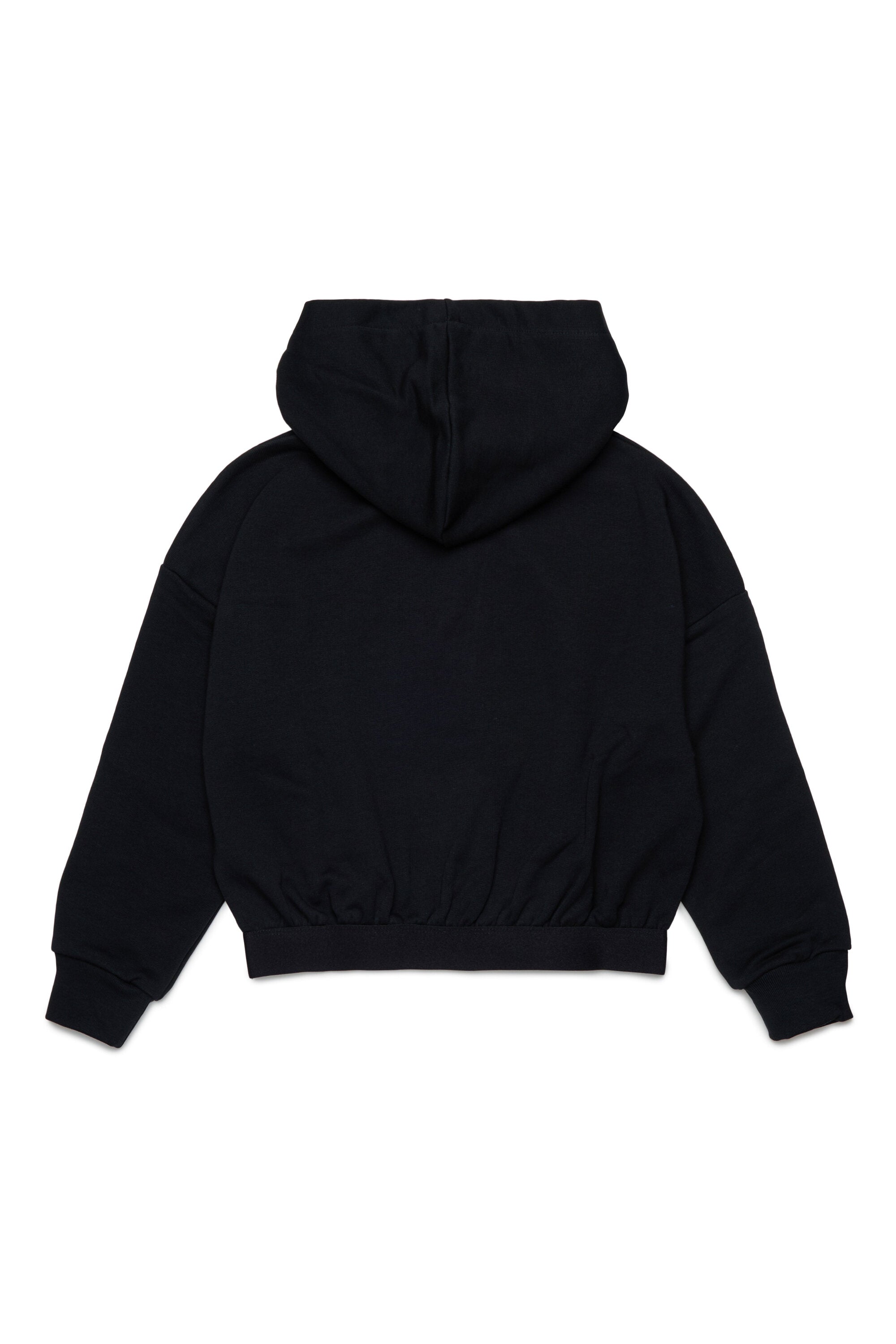 Hooded sweatshirt with logoed elastic