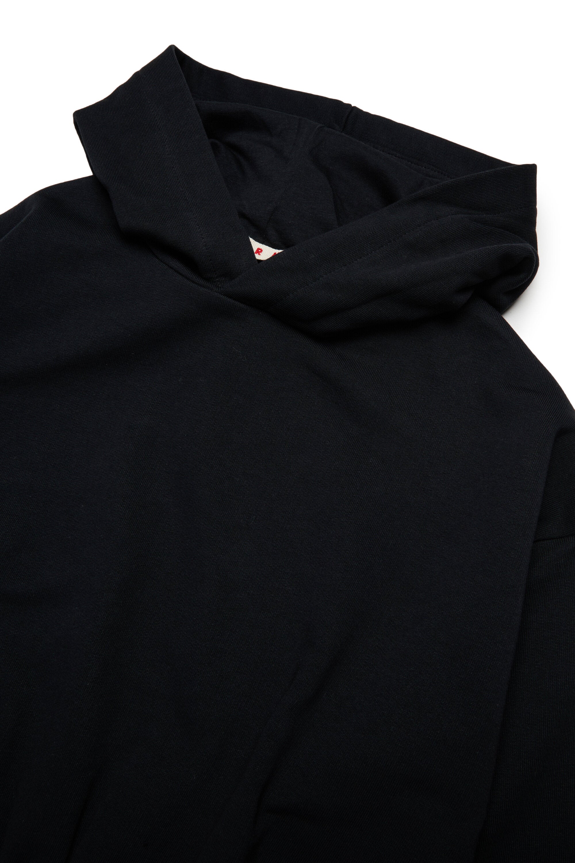Hooded sweatshirt with logoed elastic