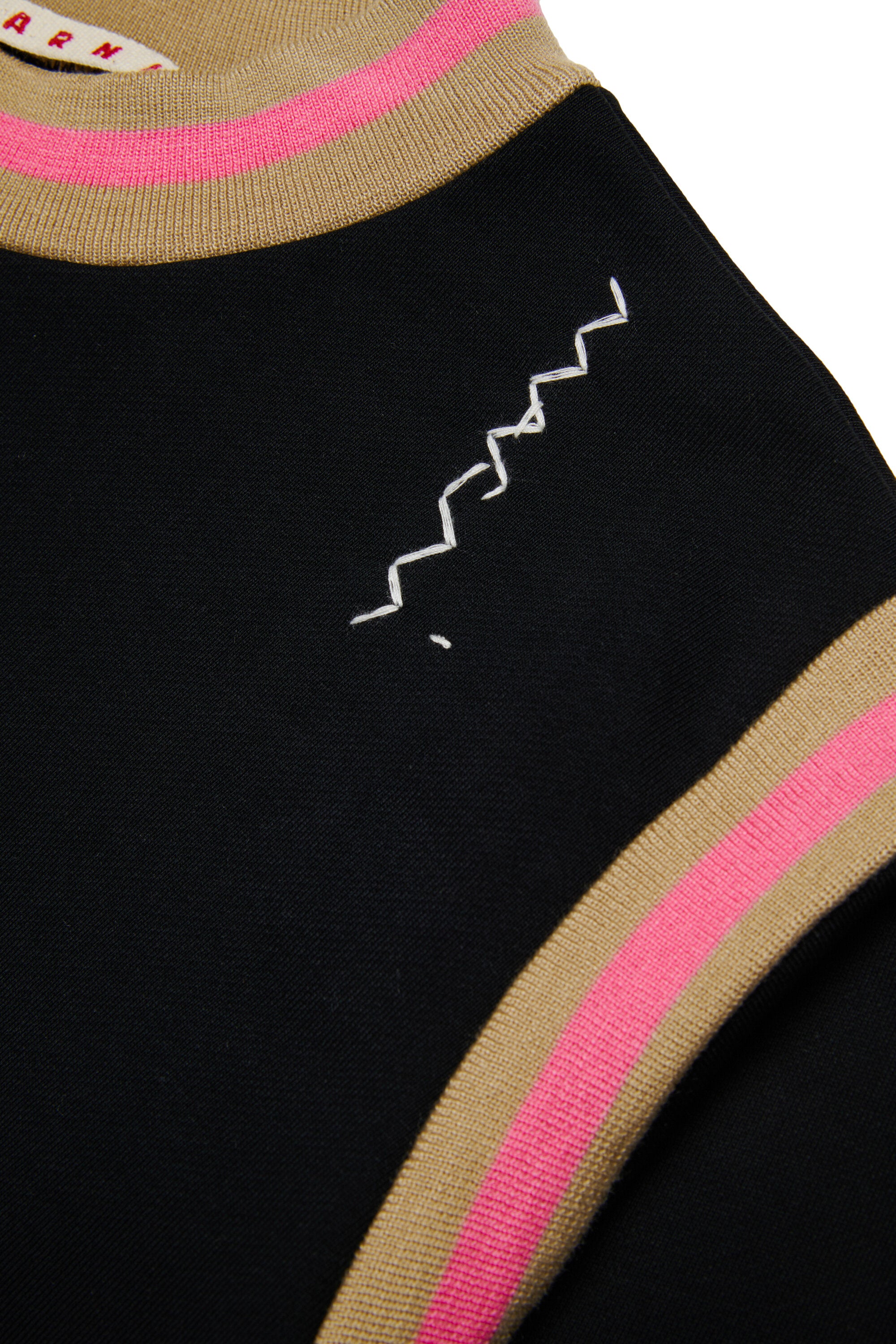 Sweatshirt with crew-neck and armhole stripes