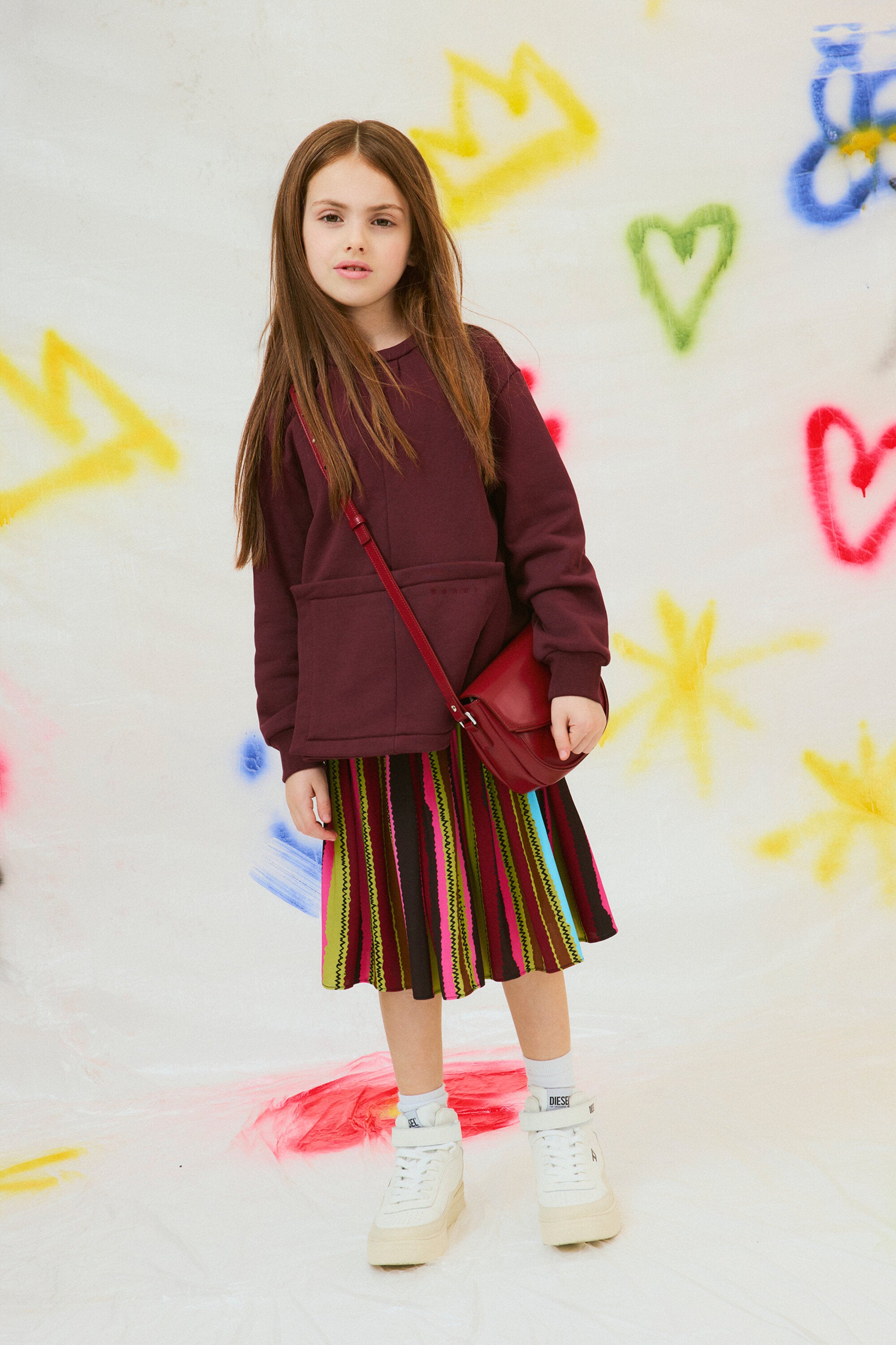 Crew-neck sweatshirt with patch pockets