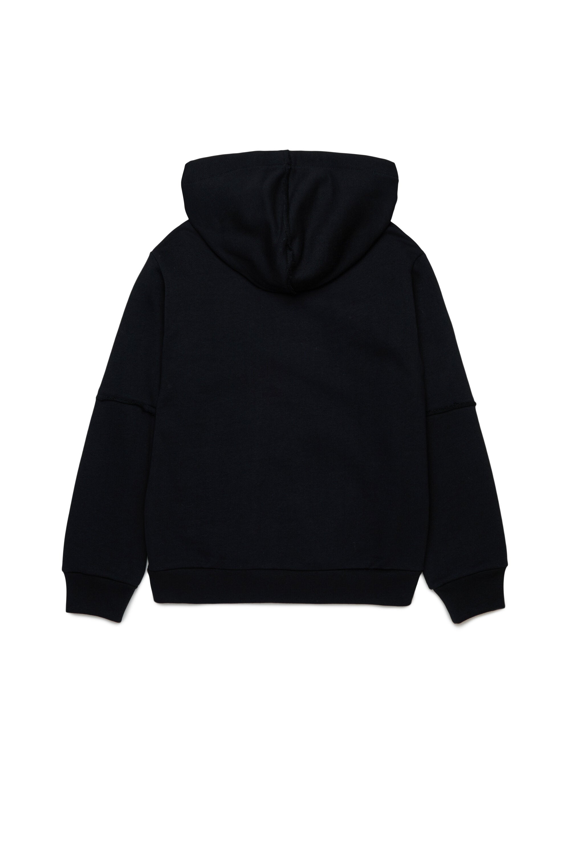 Hooded sweatshirt with raw cut details