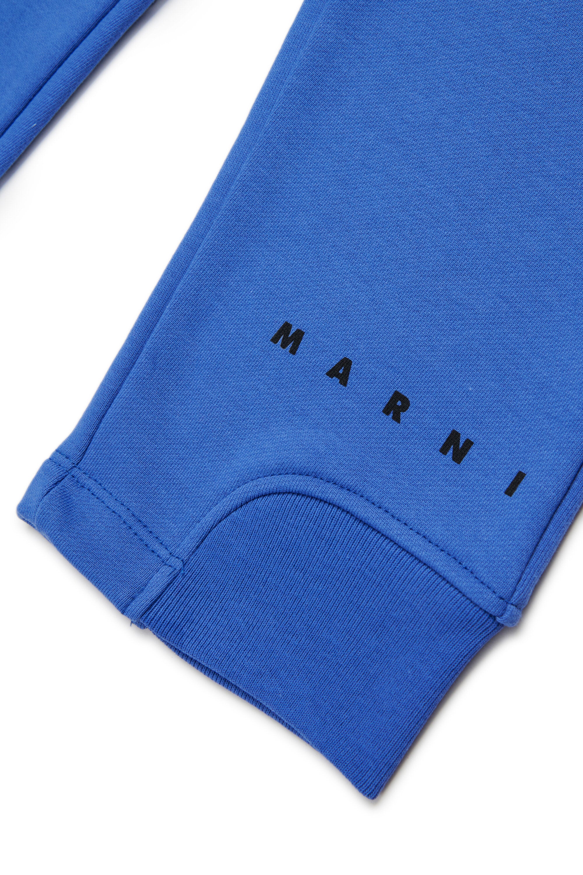 Fleece jogger pants with elastic ankle cuffs