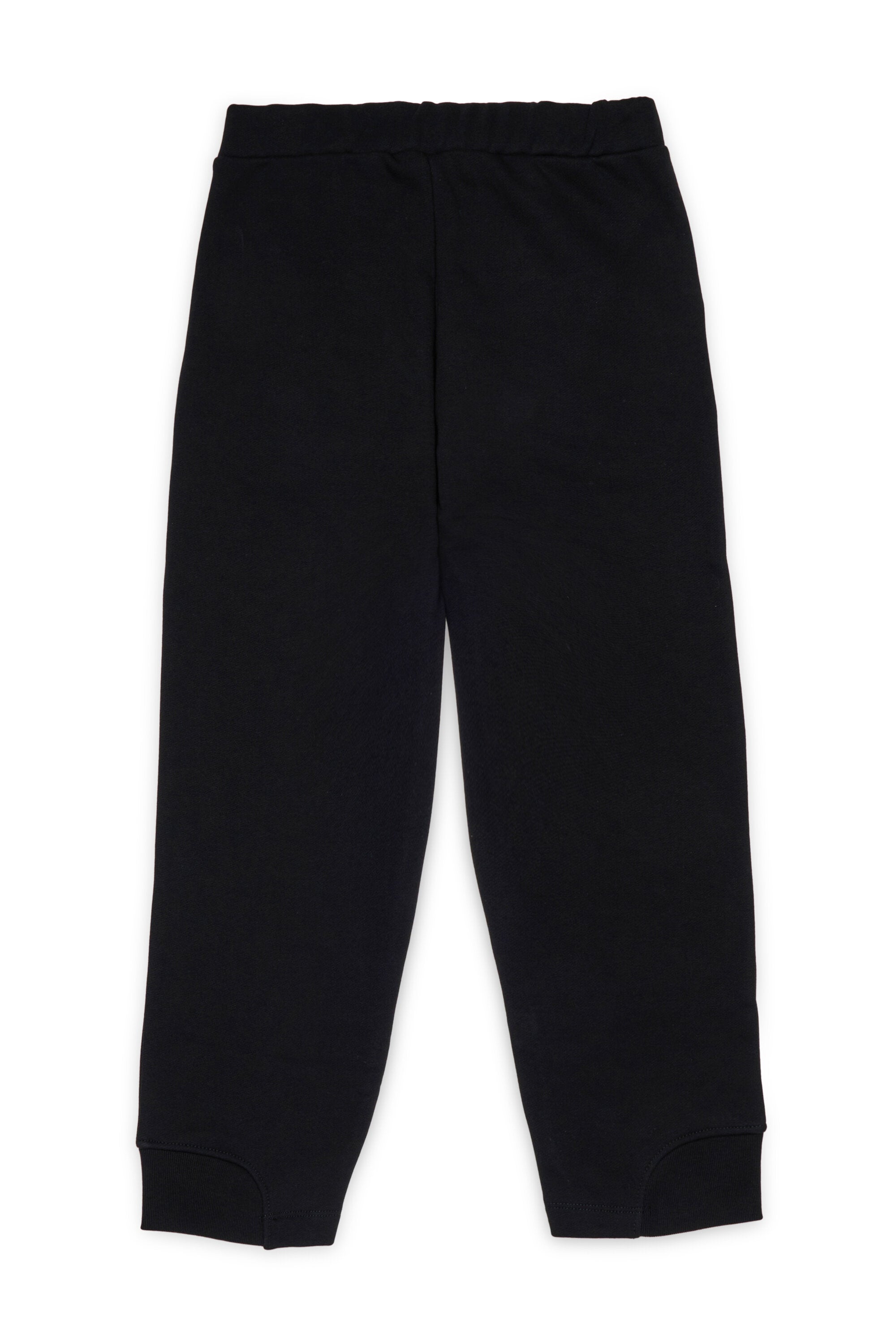 Fleece jogger pants with elastic ankle cuffs