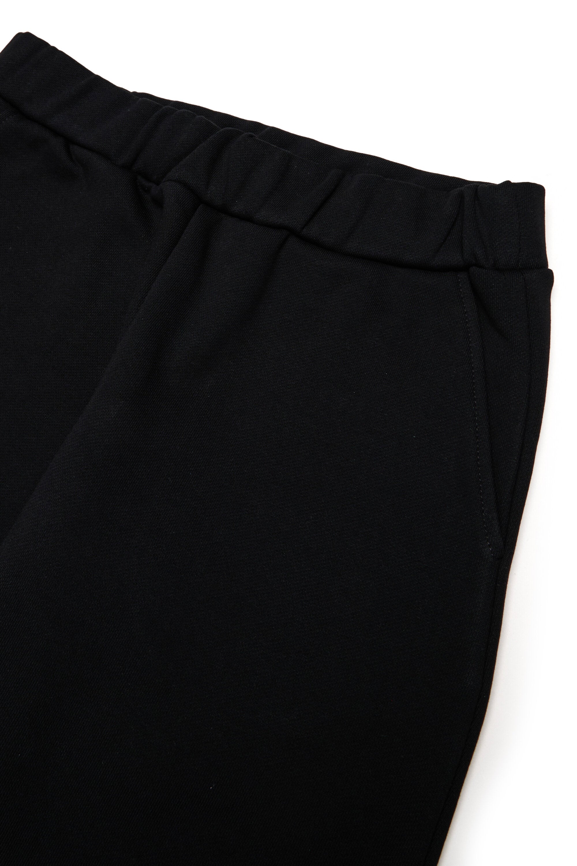 Fleece jogger pants with elastic ankle cuffs