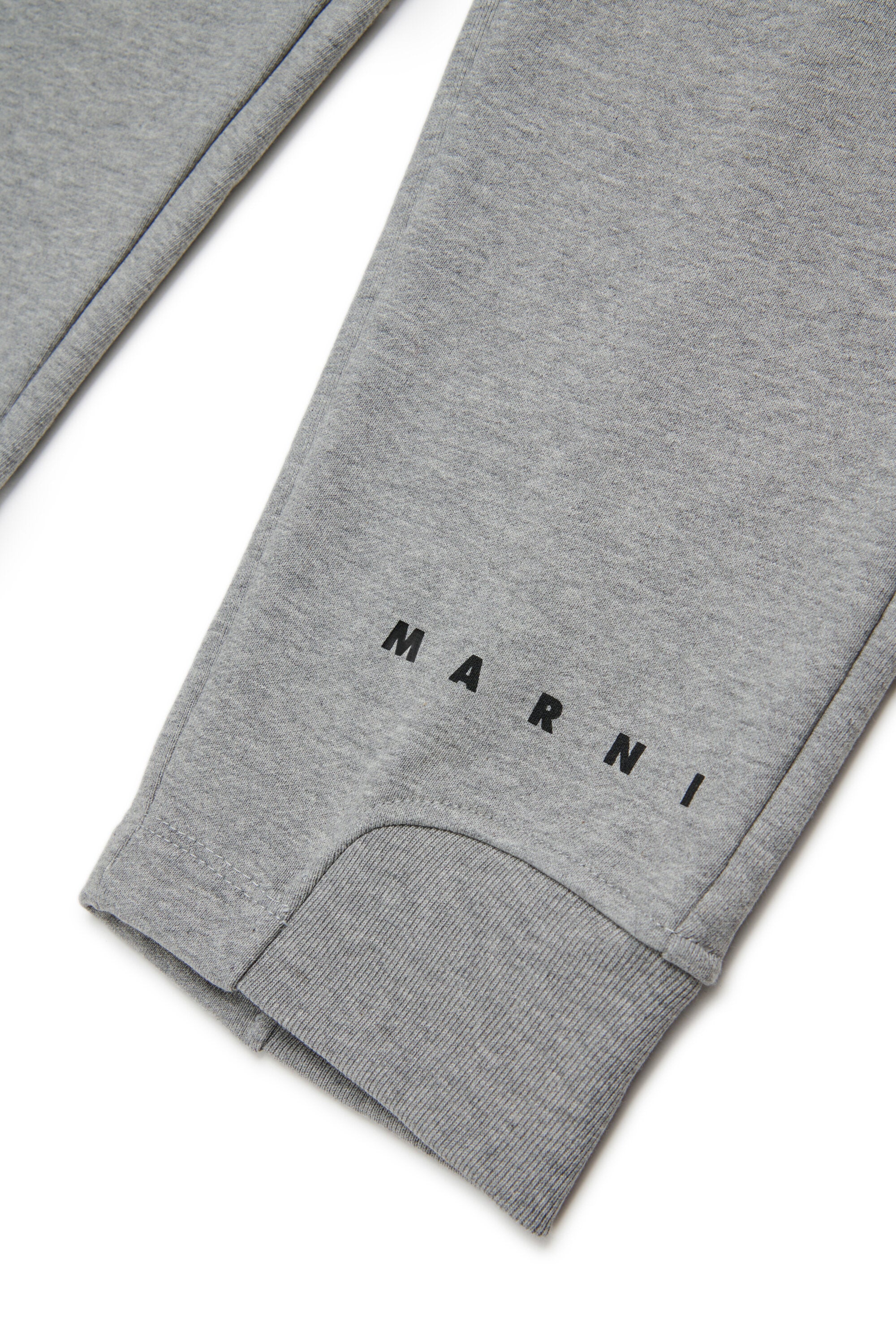 Fleece jogger pants with elastic ankle cuffs