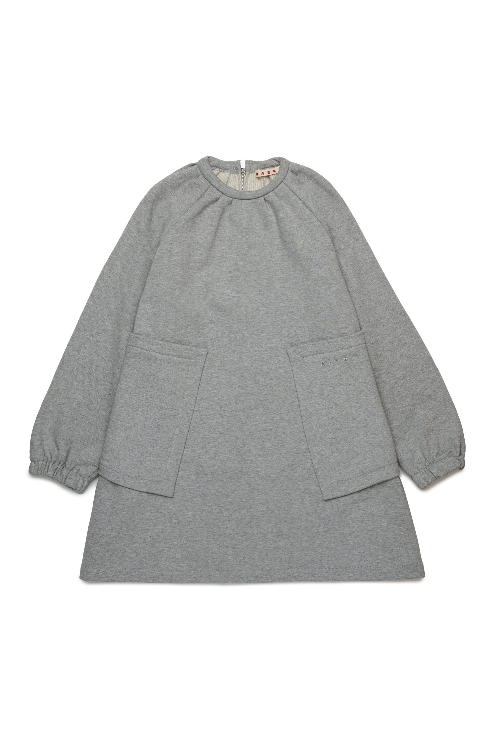 Mini fleece dress with patch pockets