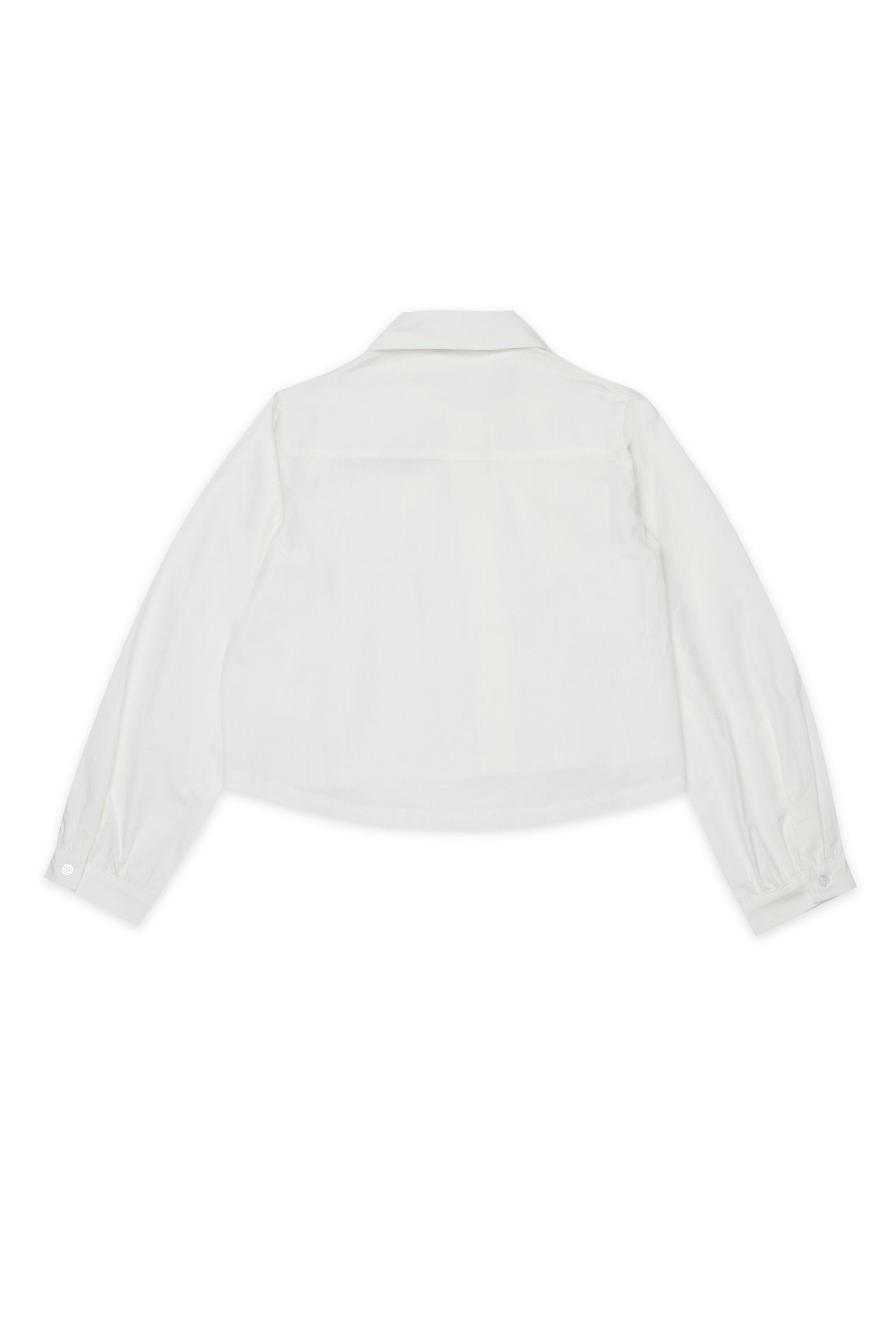 Poplin shirt with ruffles