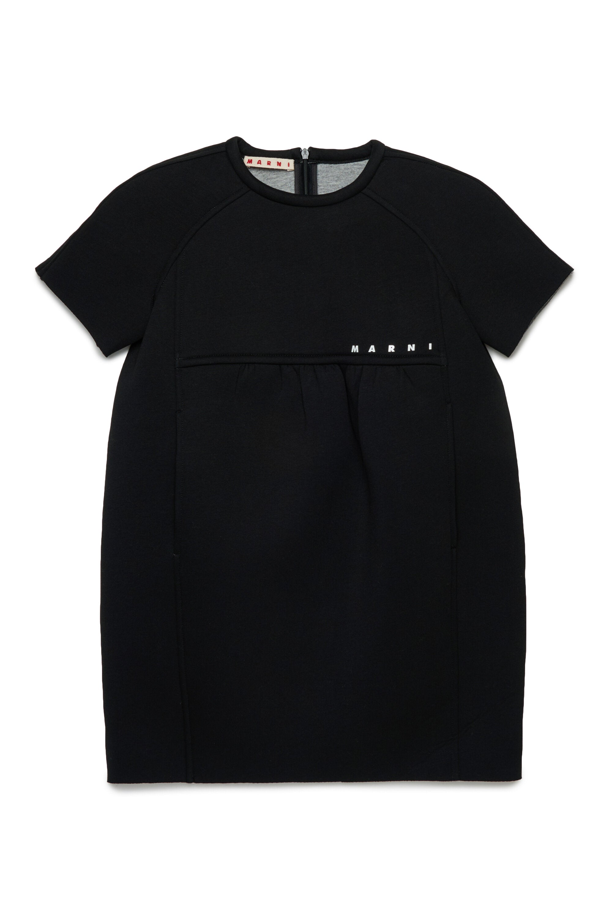 Neoprene egg-shape mini dress