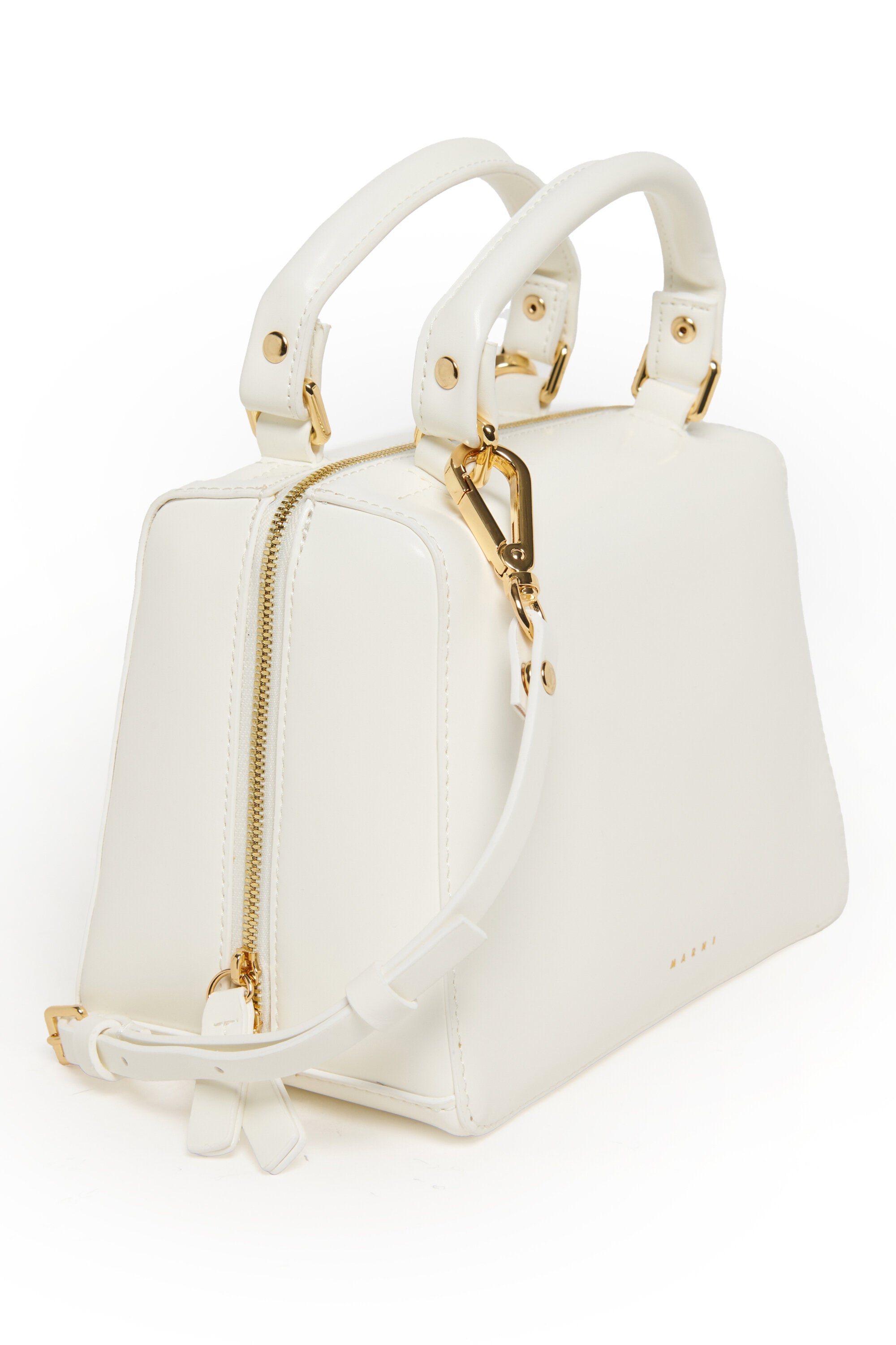 School Bag in coated fabric with shoulder strap