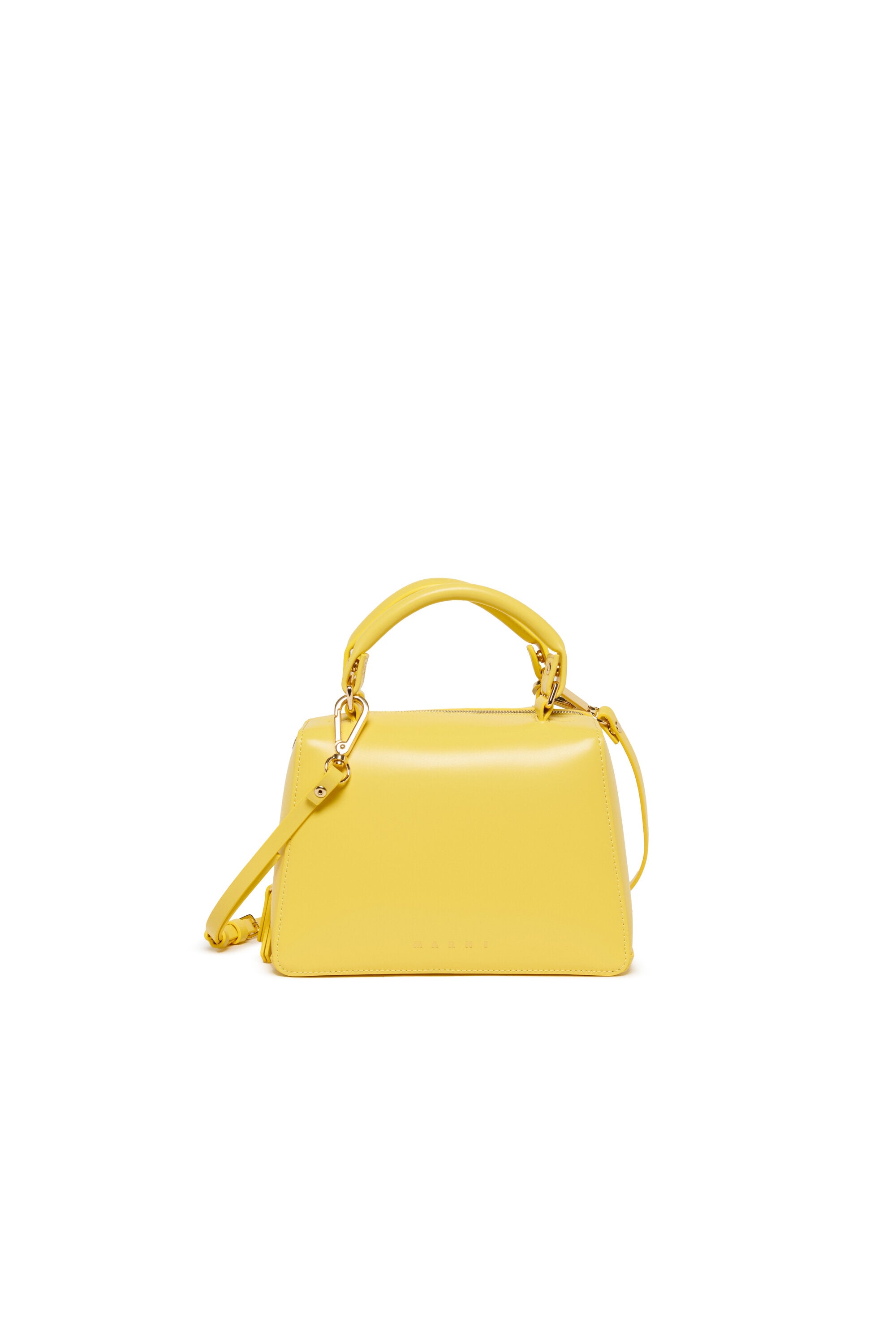 School Bag in coated fabric with shoulder strap