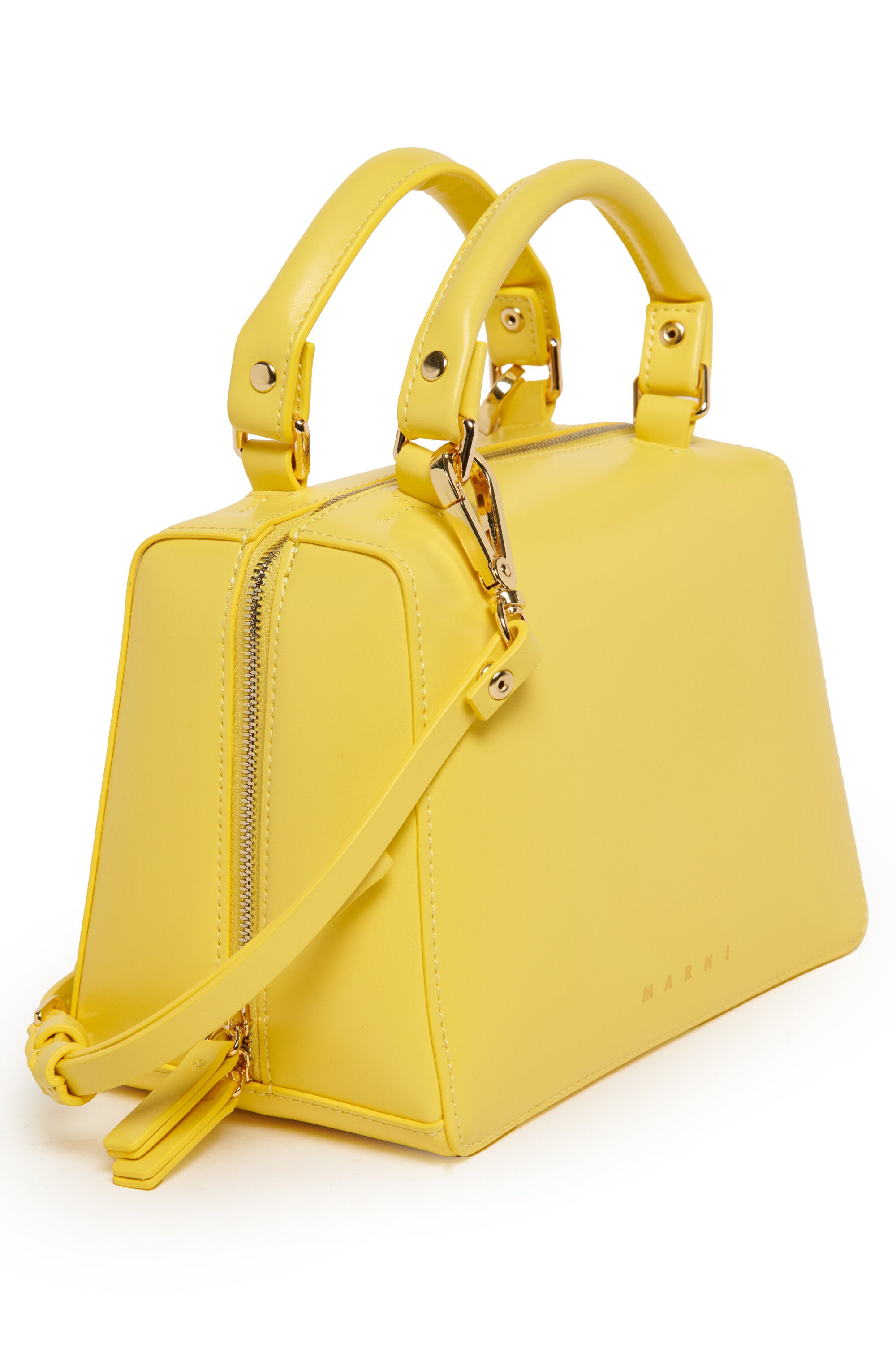 School Bag in coated fabric with shoulder strap