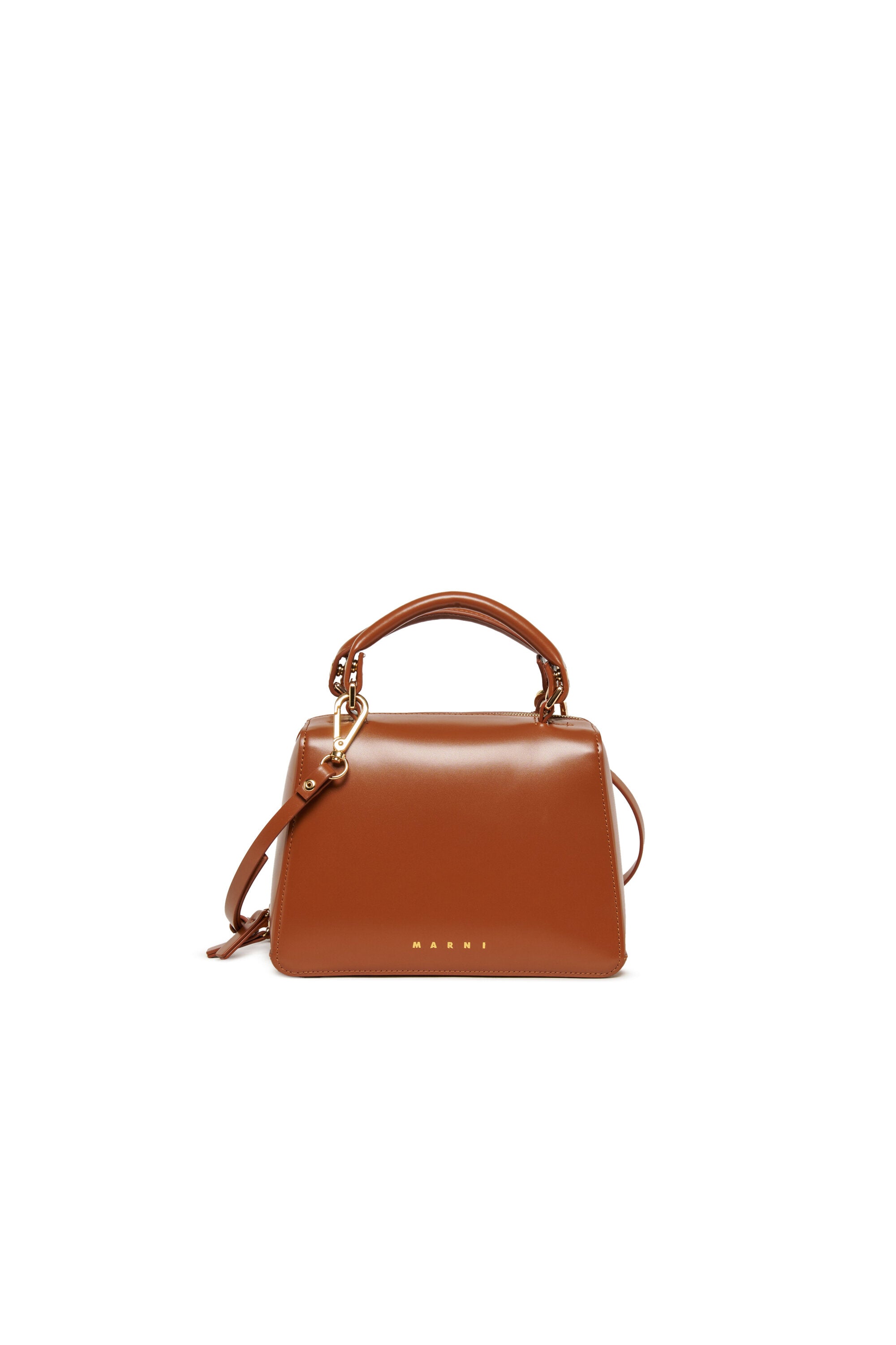 School Bag in coated fabric with shoulder strap
