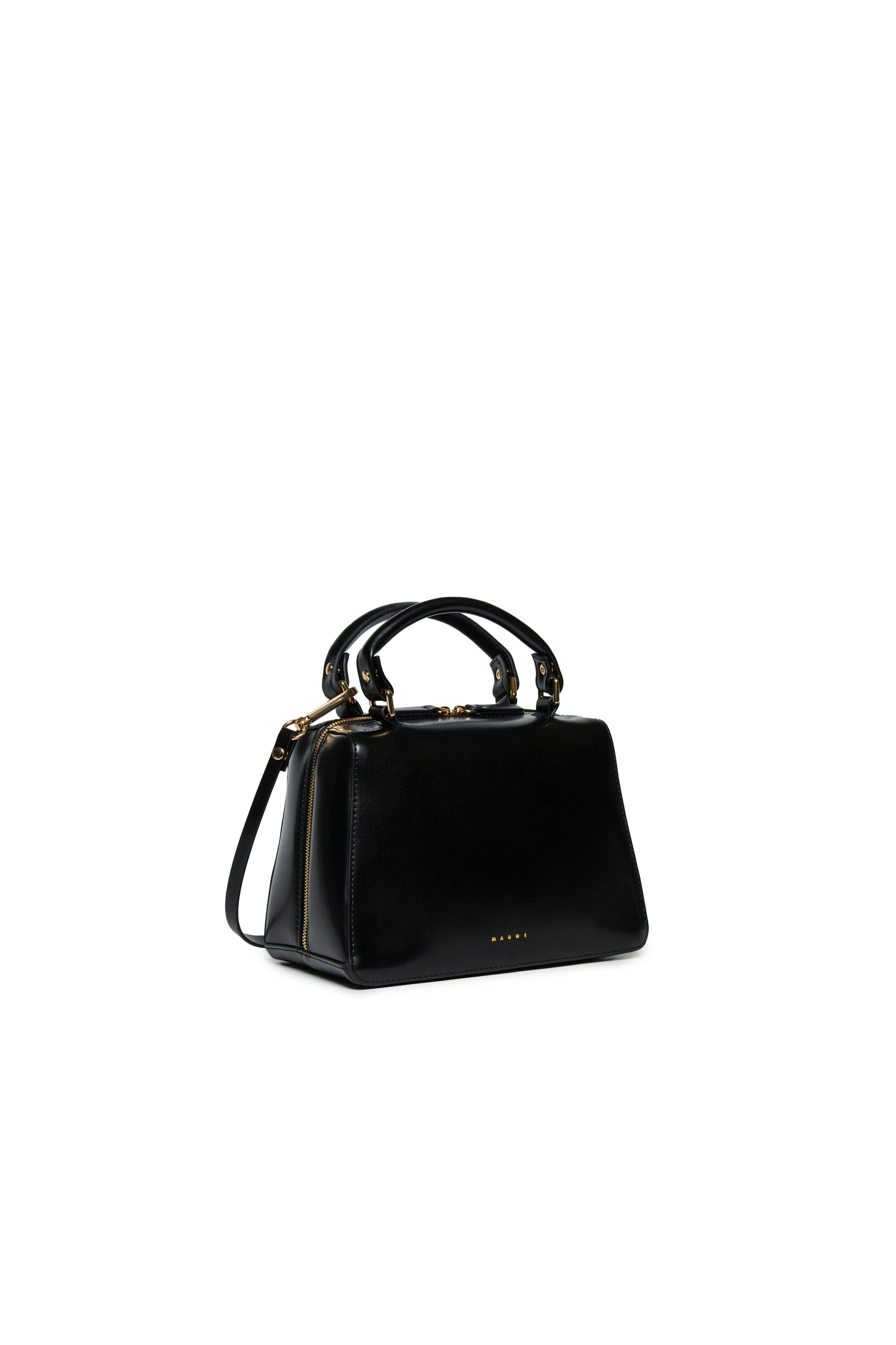 School Bag in coated fabric with shoulder strap