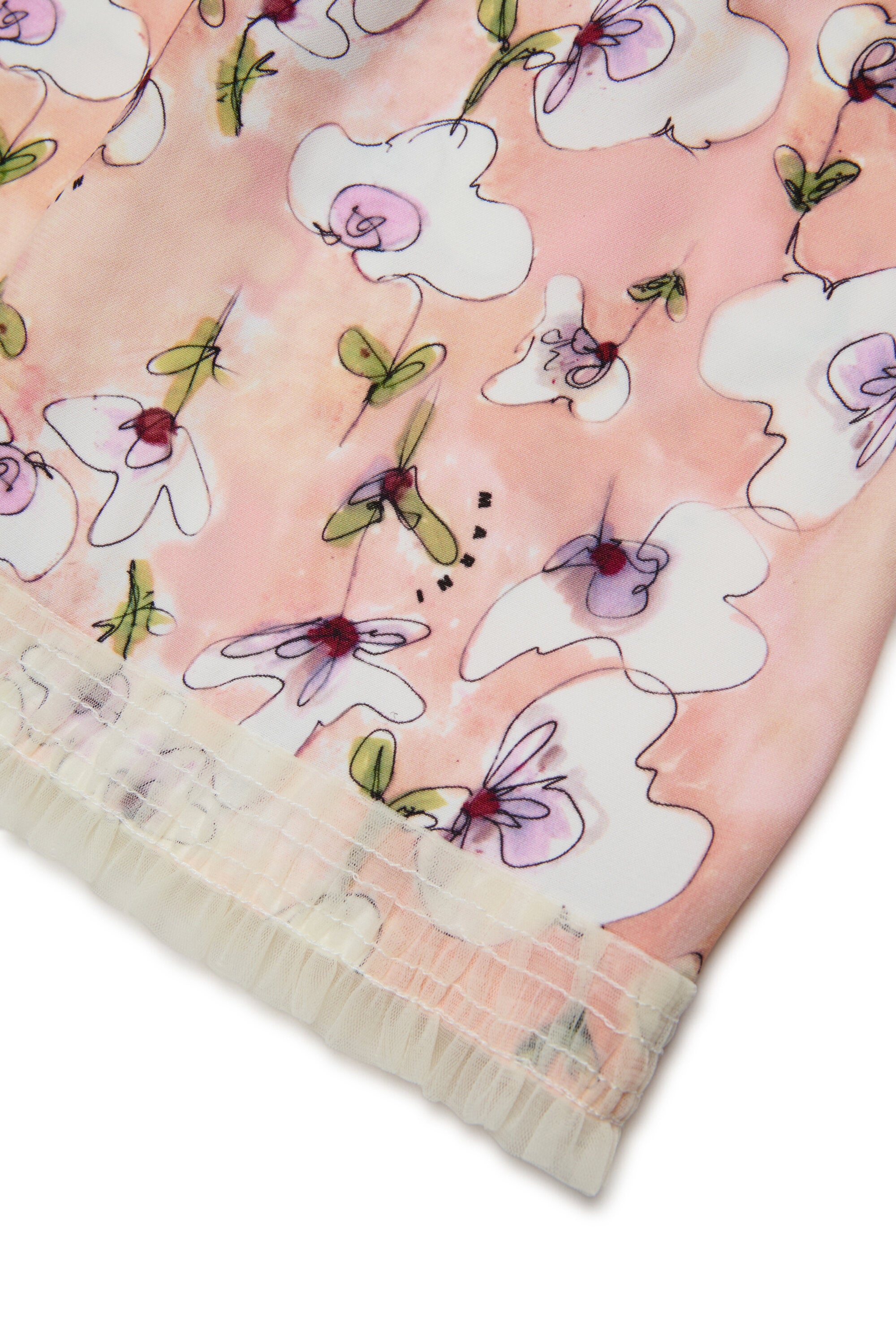 Monet allover satin short skirt