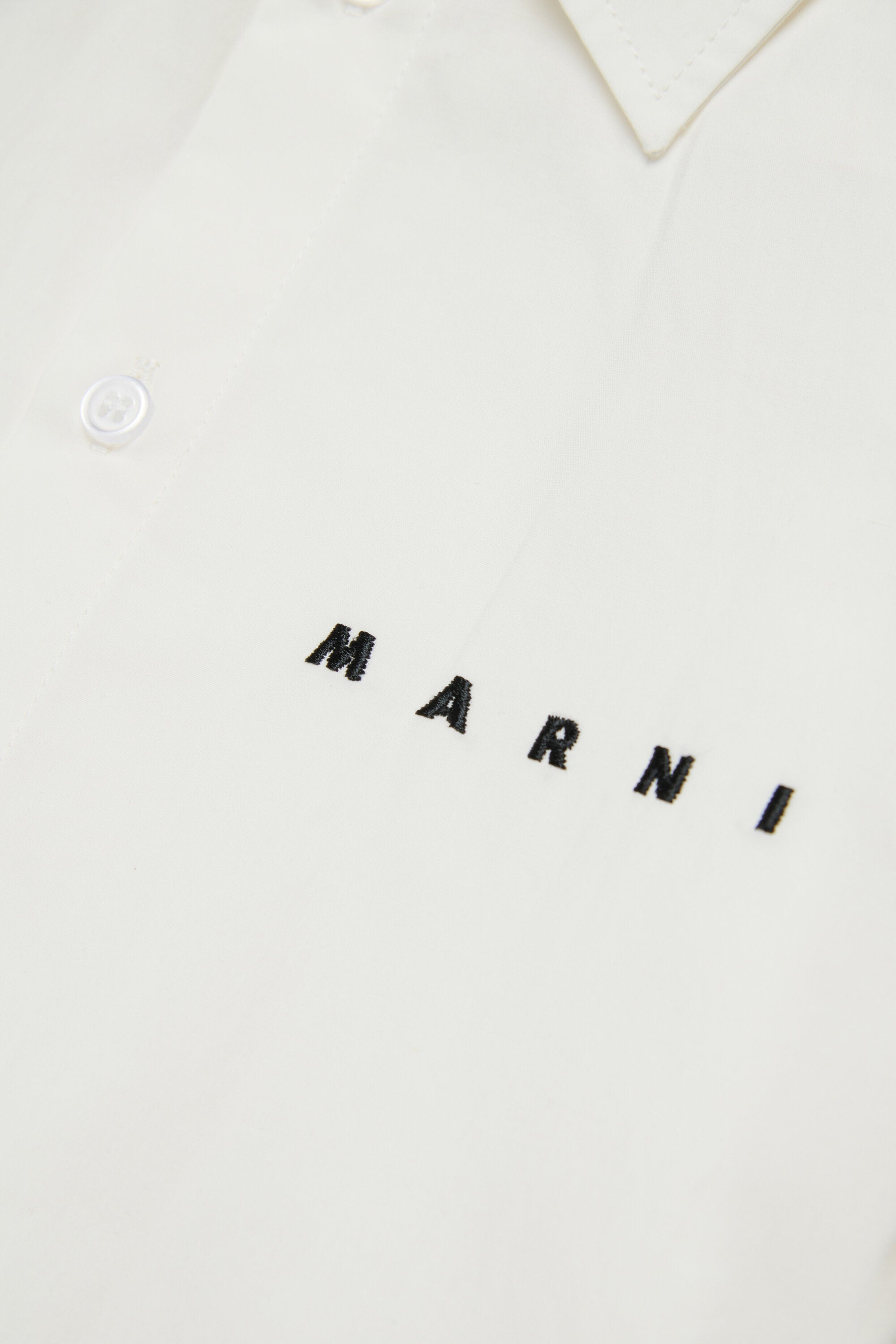 Embroidered logo poplin shirt
