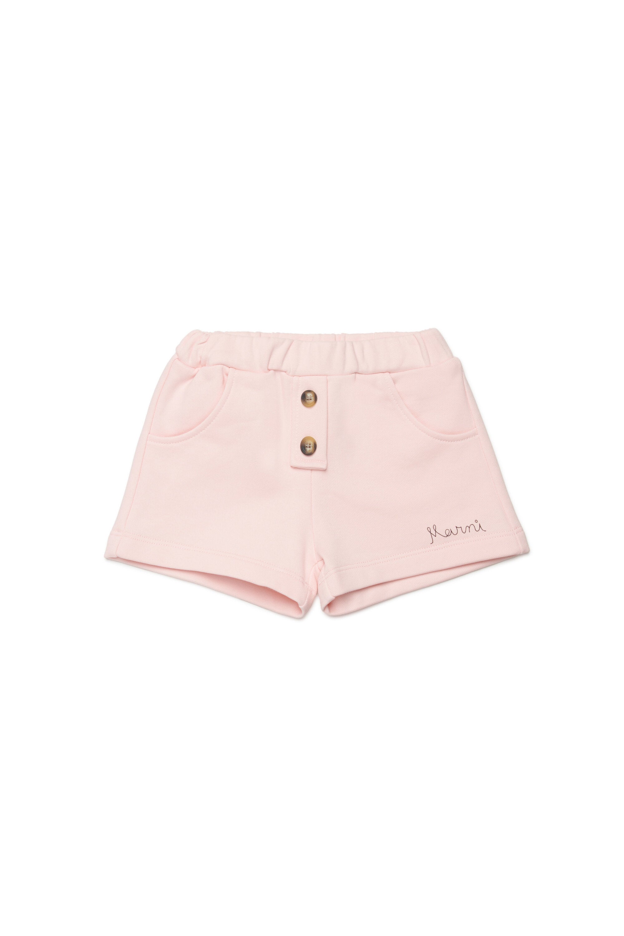 Fleece shorts with logo