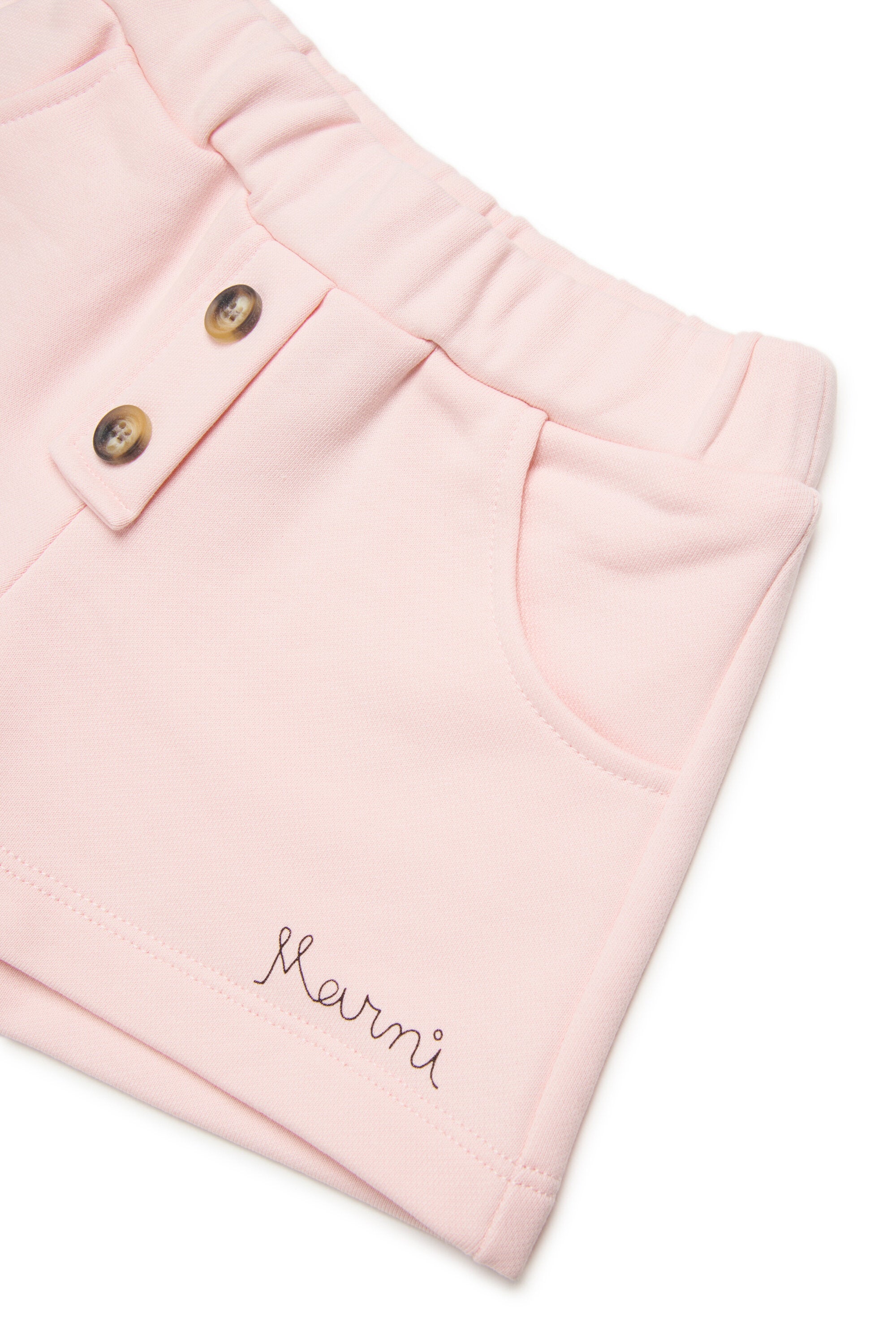 Fleece shorts with logo