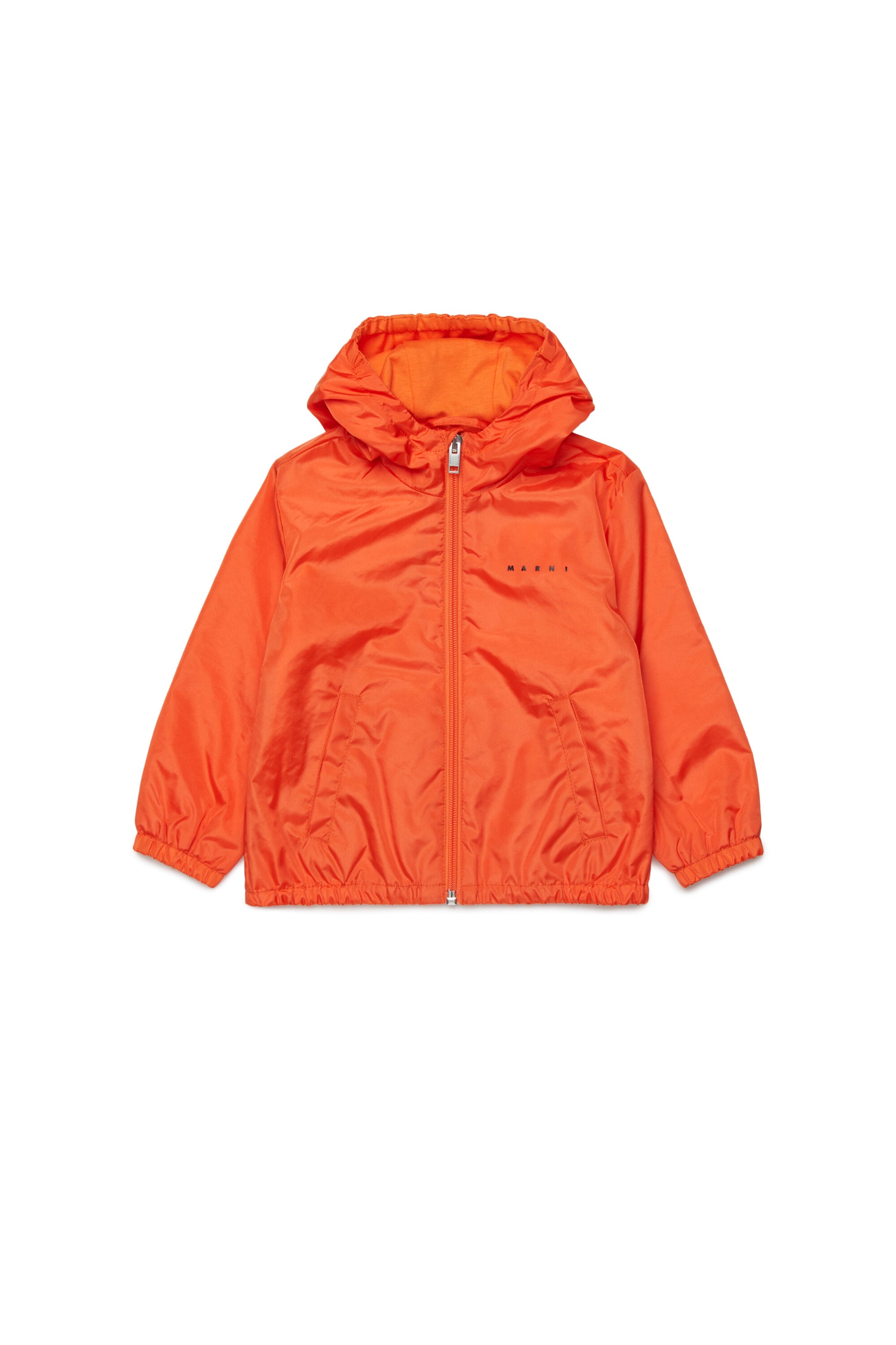 Windbreaker with printed logo