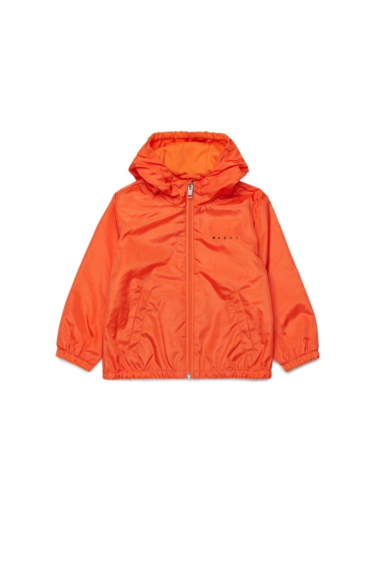 Windbreaker with printed logo