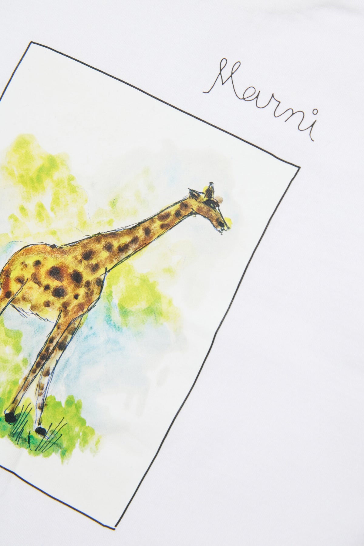 T-shirt with giraffe print and logo