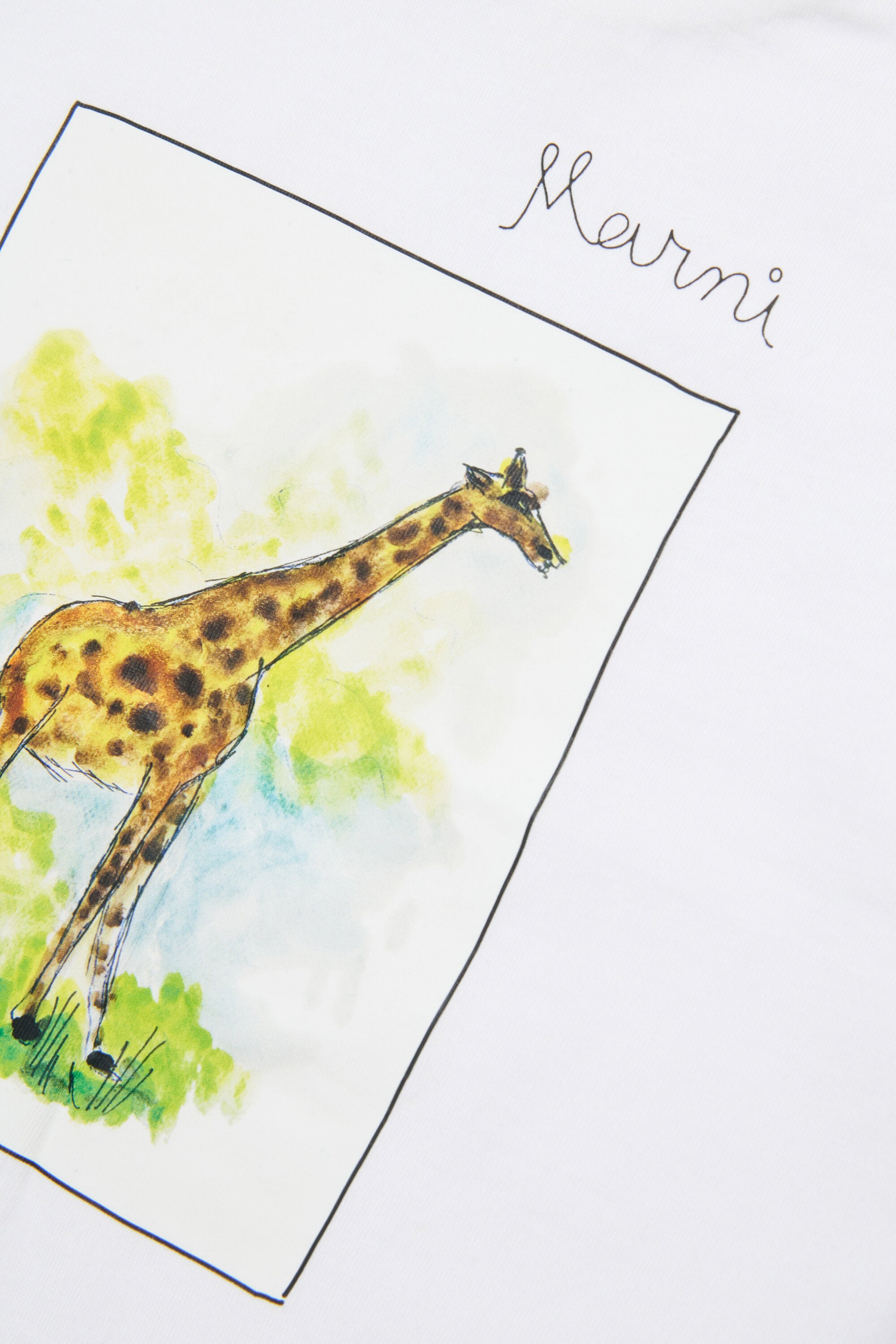 T-shirt with giraffe print and logo