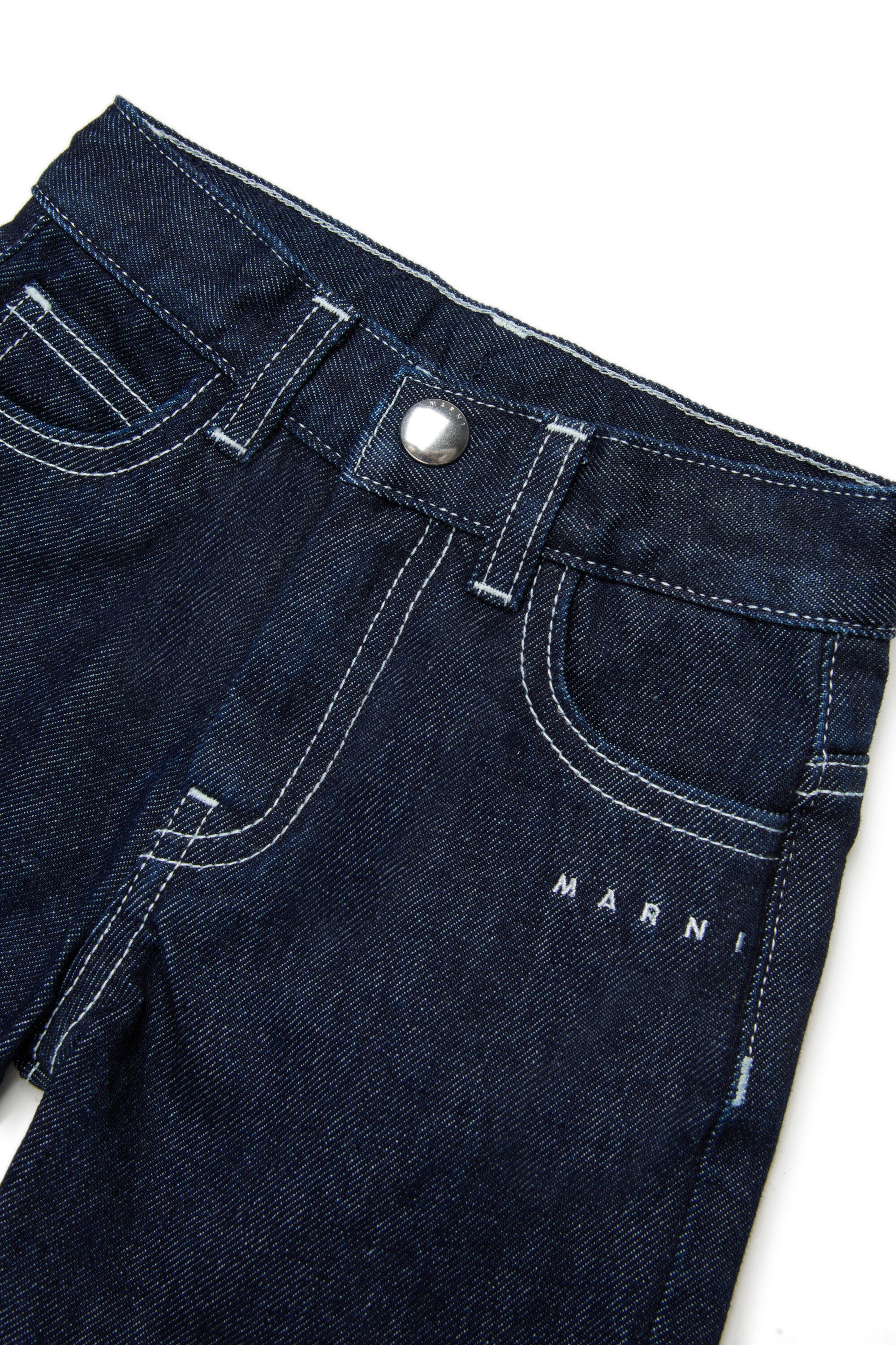 Dark blue denim shorts