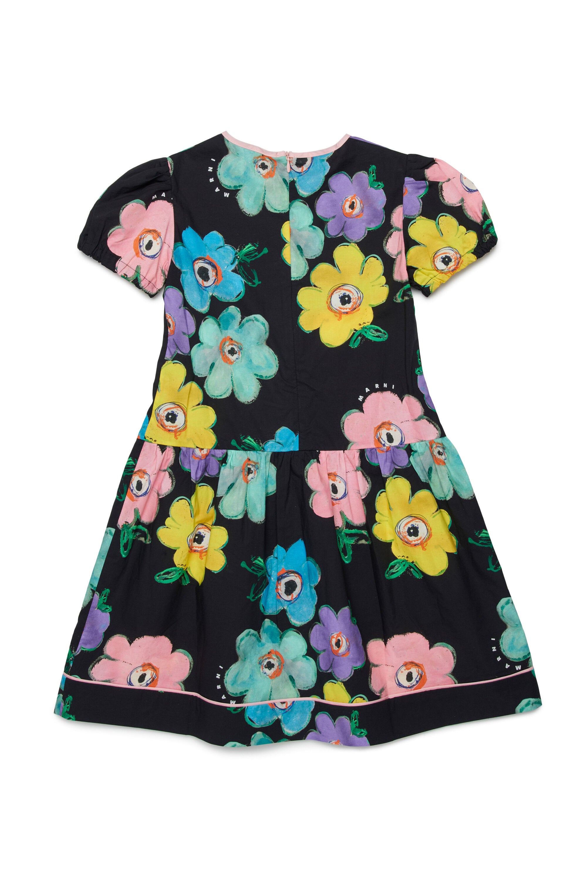 Dress with colorful floral print