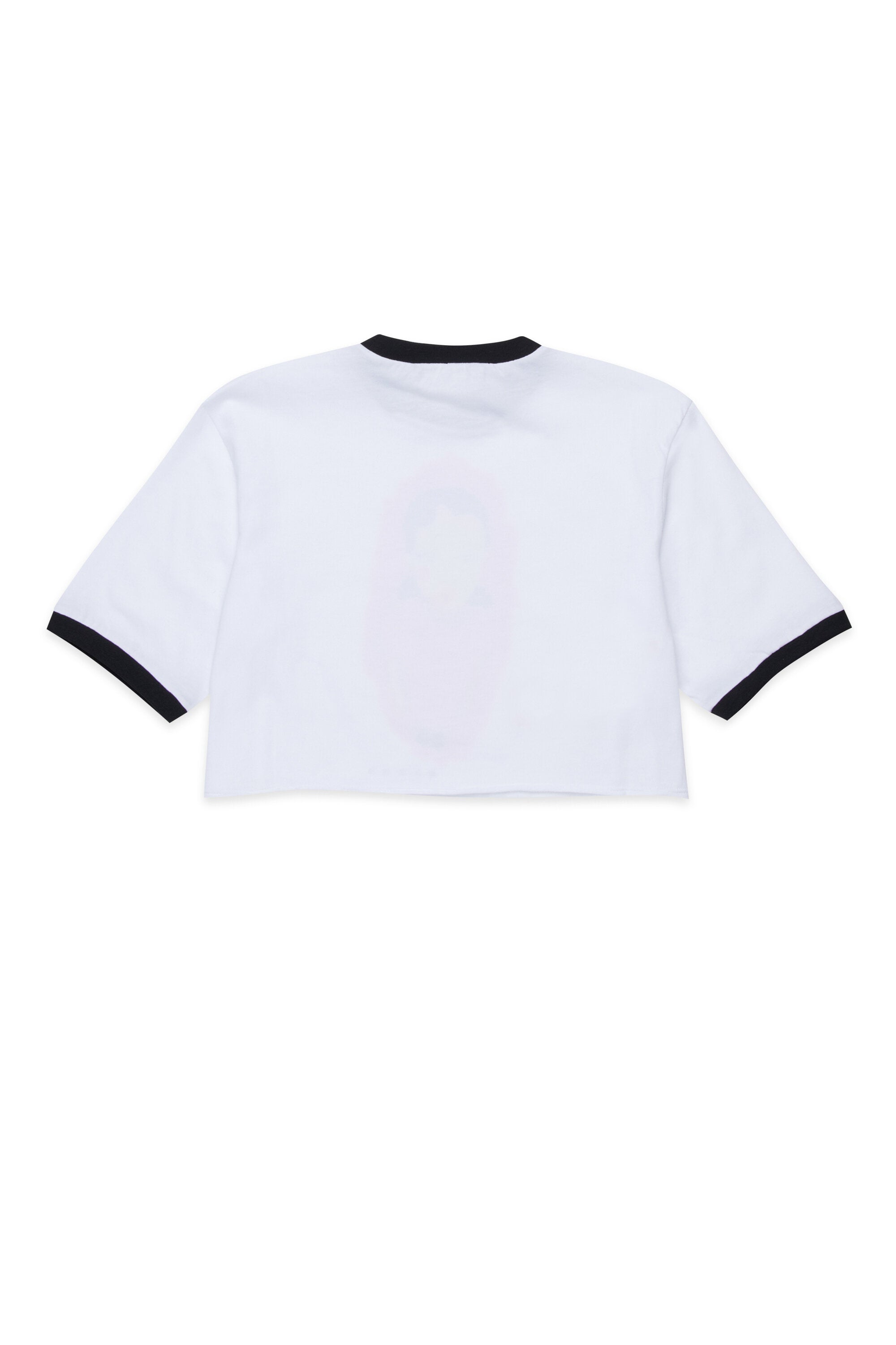 Graphic print t-shirt with contrasting trims