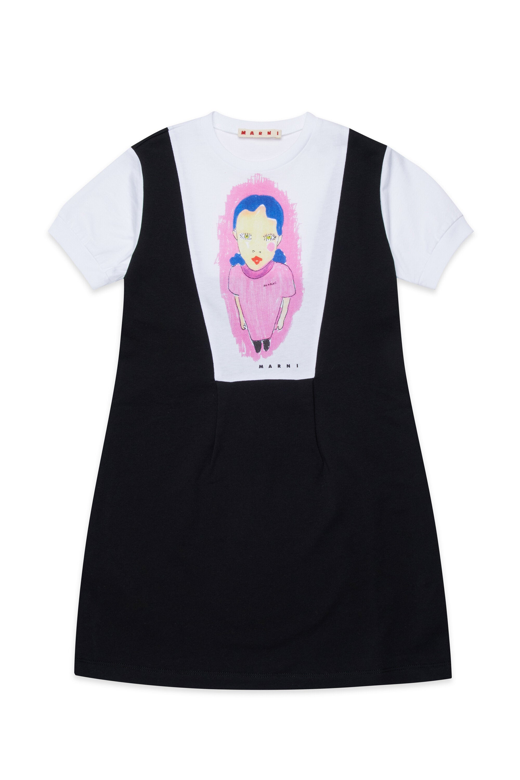 Short dress with graphic print