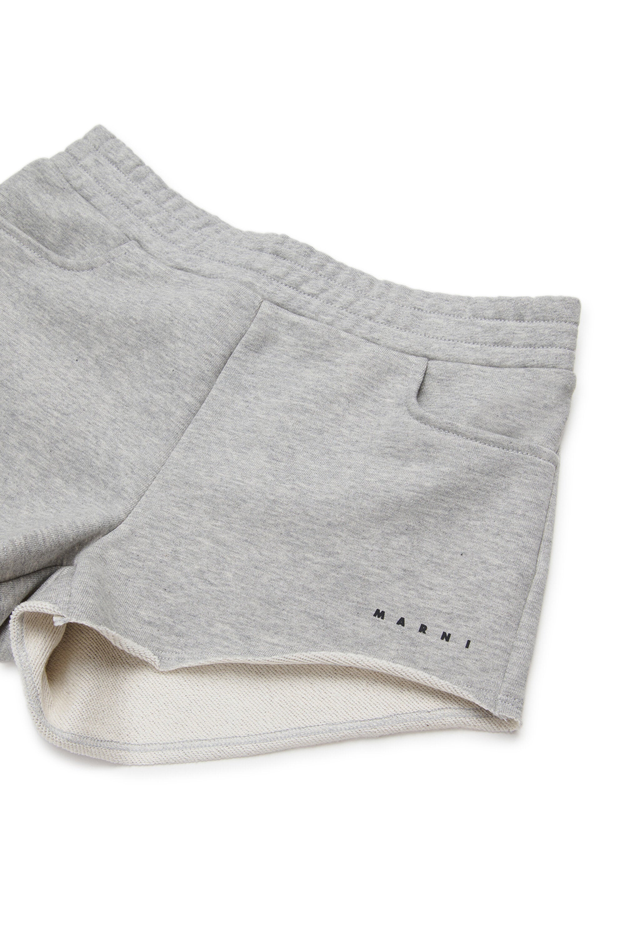 Fleece shorts with logo