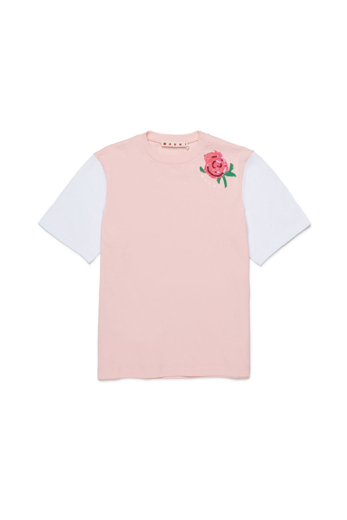 T-shirt with print and sequins