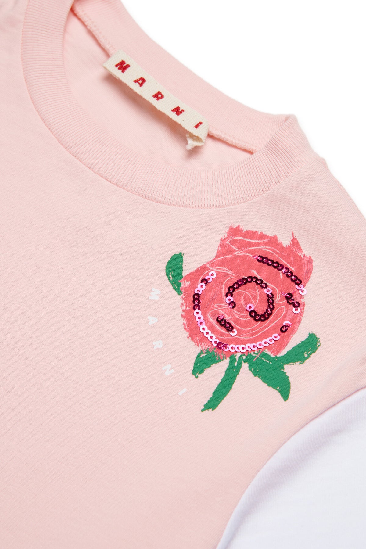 T-shirt with print and sequins