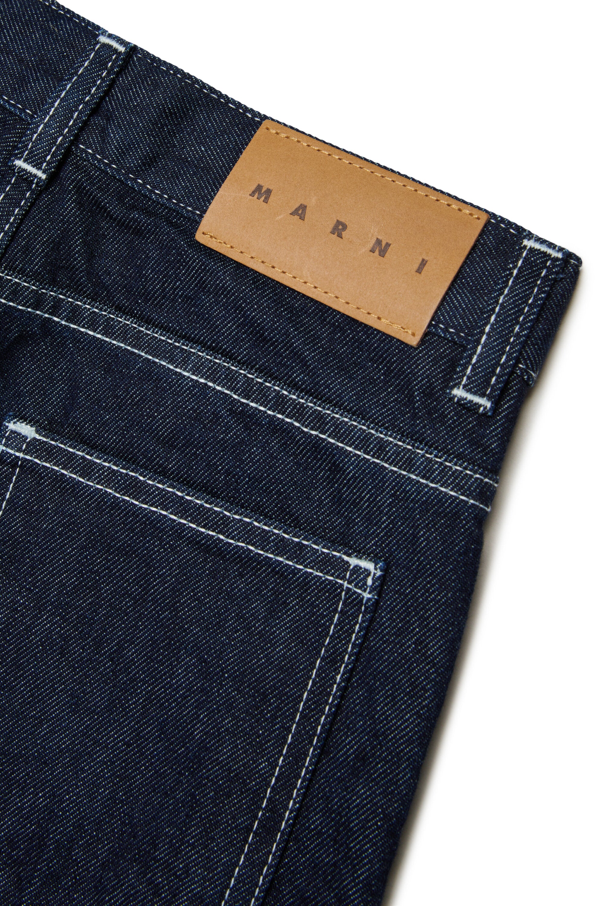 Dark blue slim-fit jeans