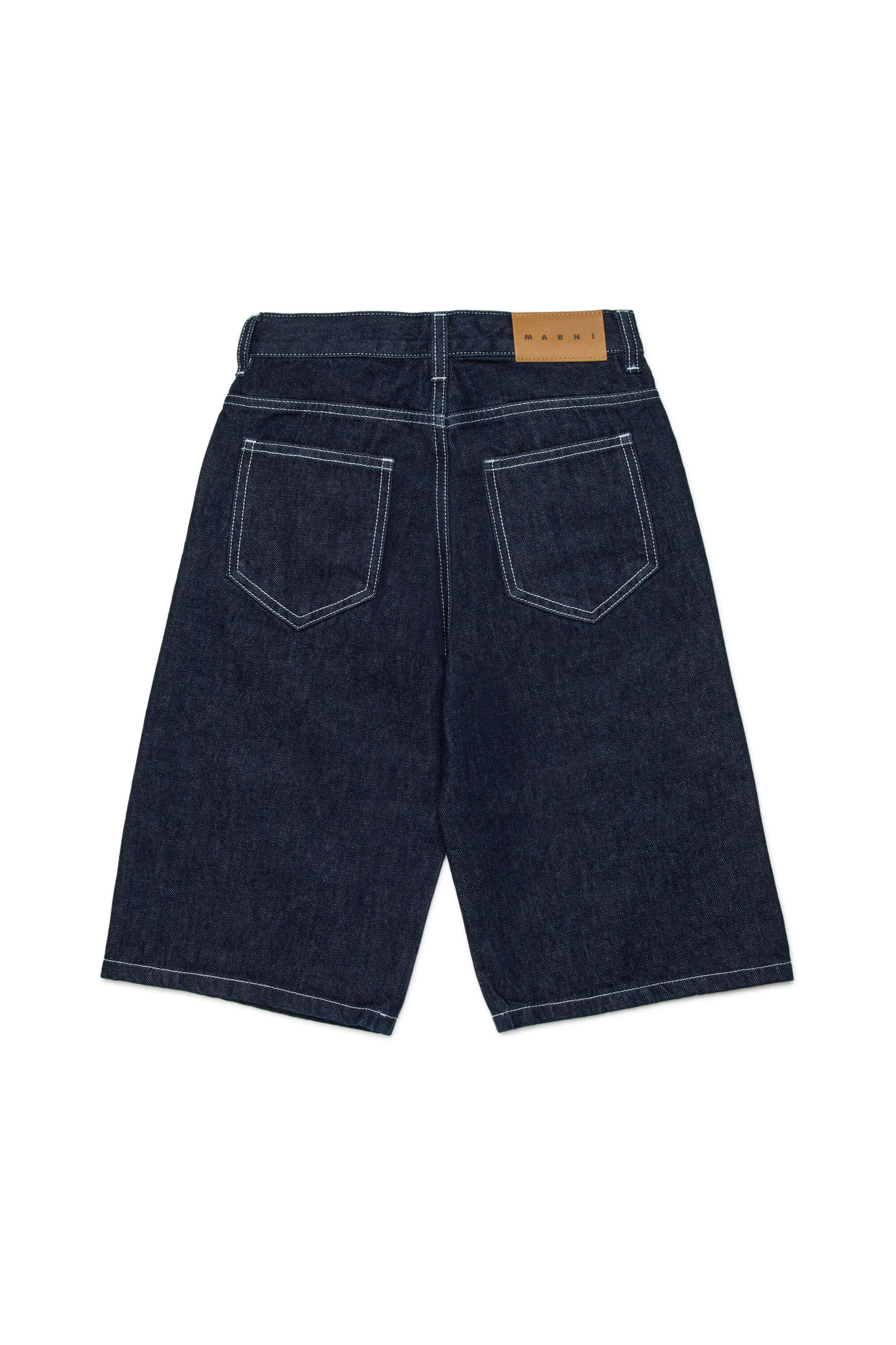 Dark blue denim shorts