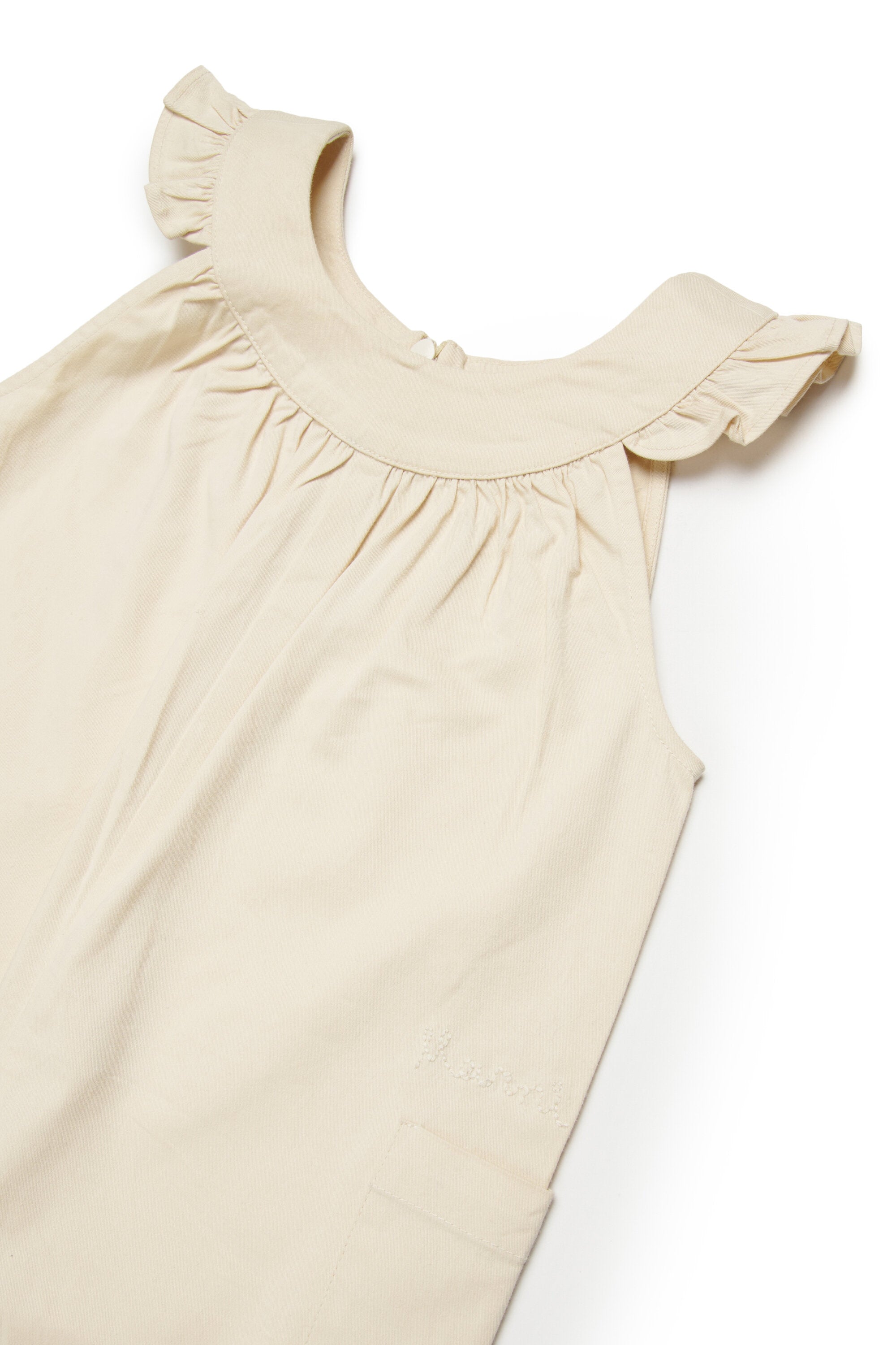 Jumpsuit with ruffles on the shoulders