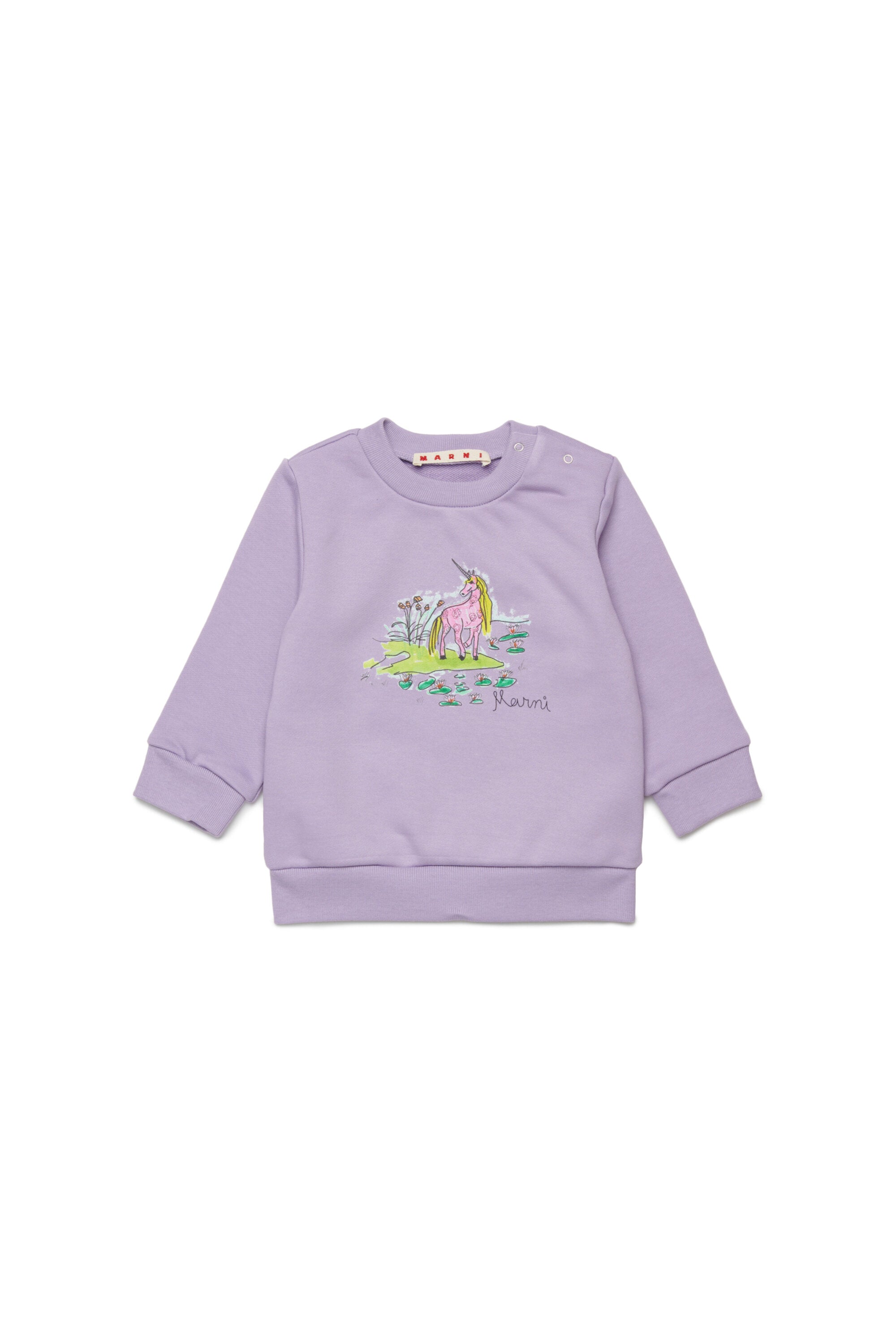 Crewneck sweatshirt with printed logo