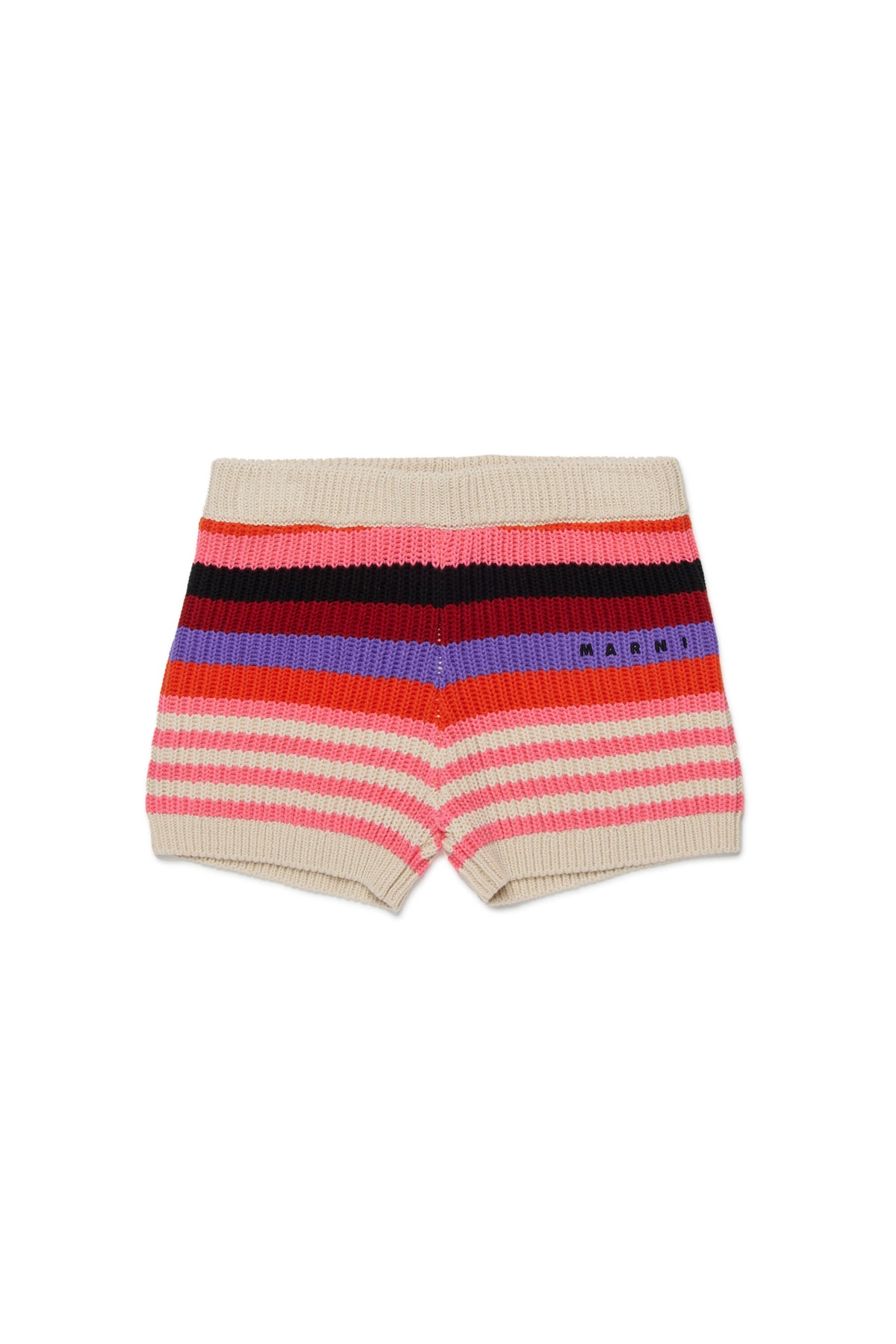 Knit shorts with logo