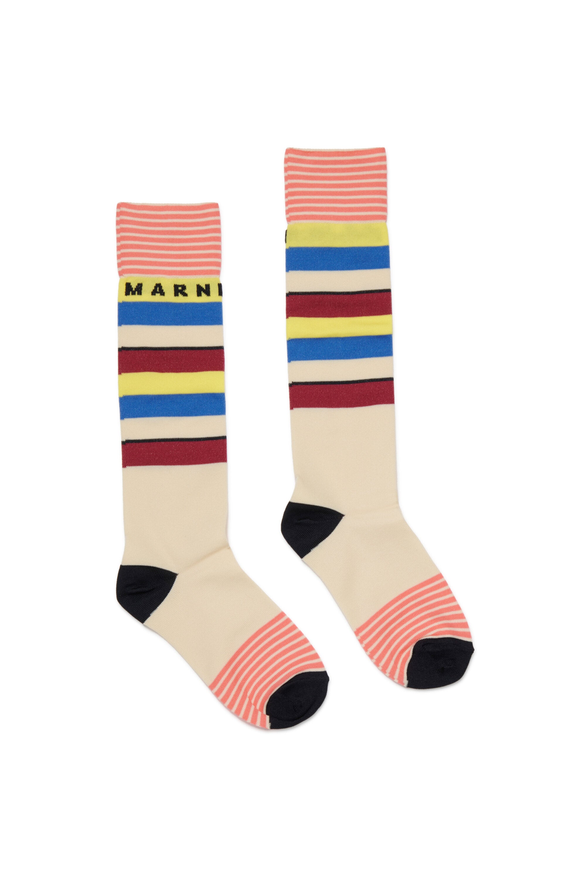Striped socks with logo