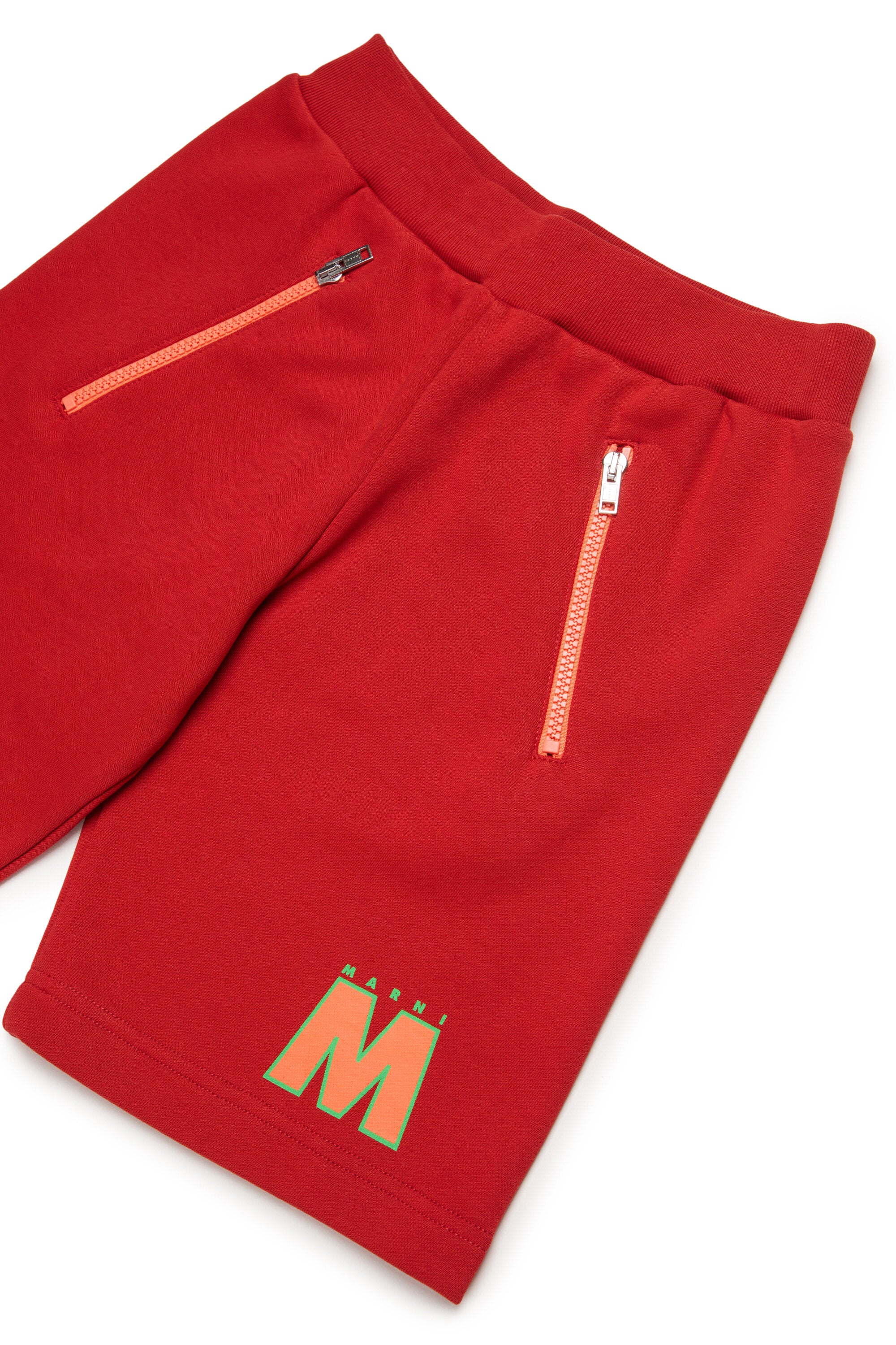 Fleece shorts with logo